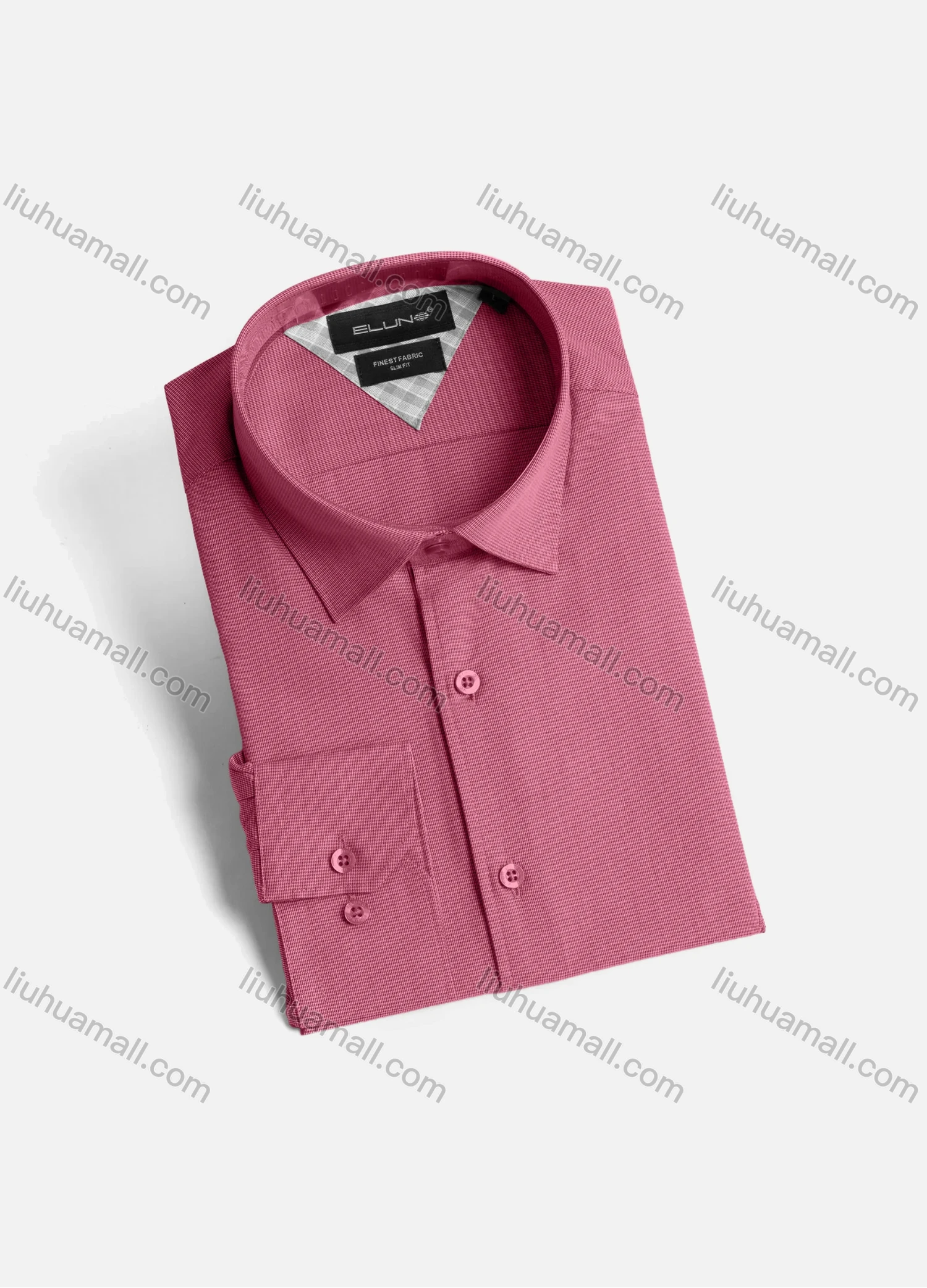 Wholesale Men's Casual Plain Collared Button Down Long Sleeve Shirt 0812# - Liuhuamall