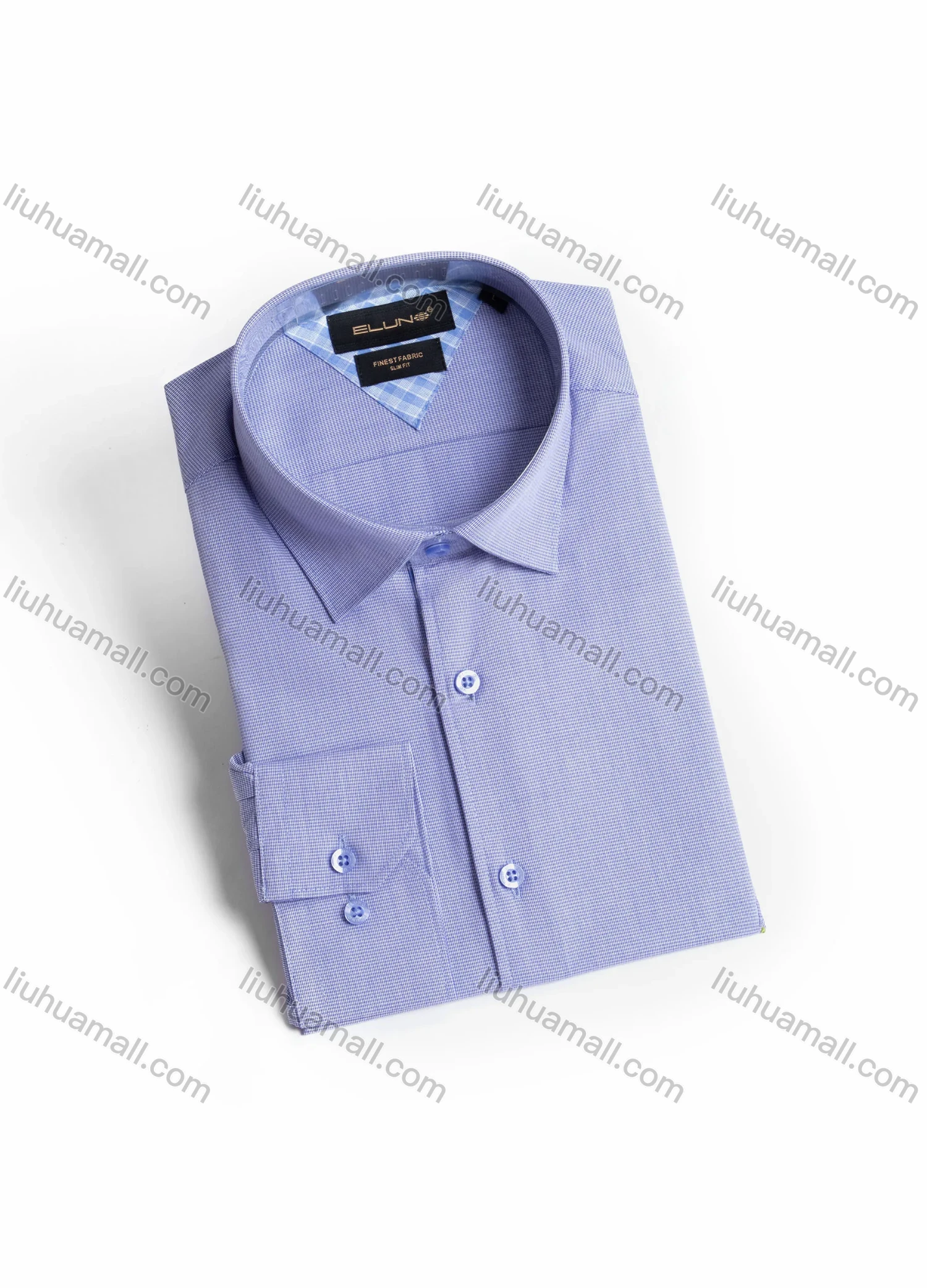 Wholesale Men's Casual Plain Collared Button Down Long Sleeve Shirt 0812# - Liuhuamall