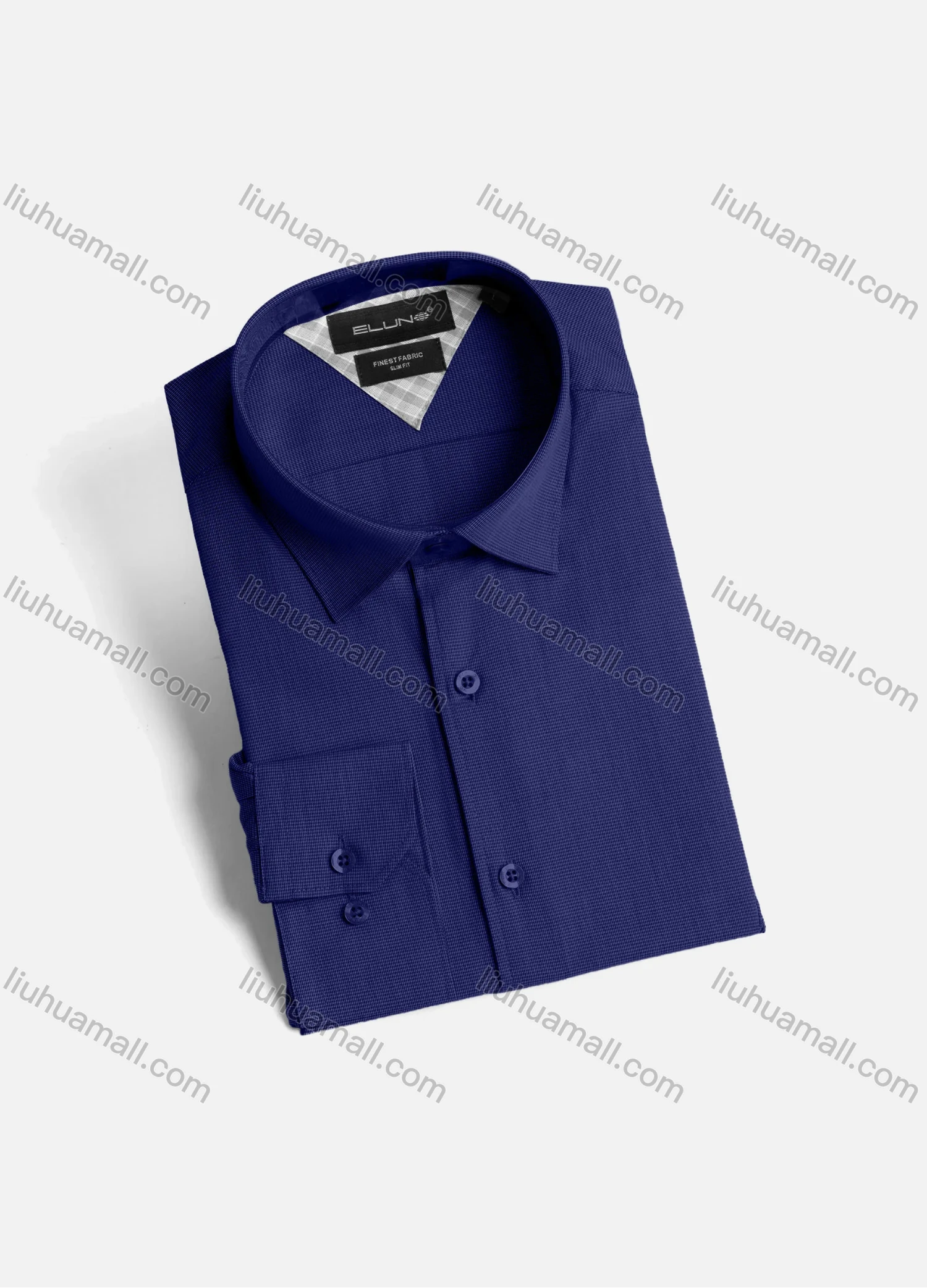 Wholesale Men's Casual Plain Collared Button Down Long Sleeve Shirt 0812# - Liuhuamall