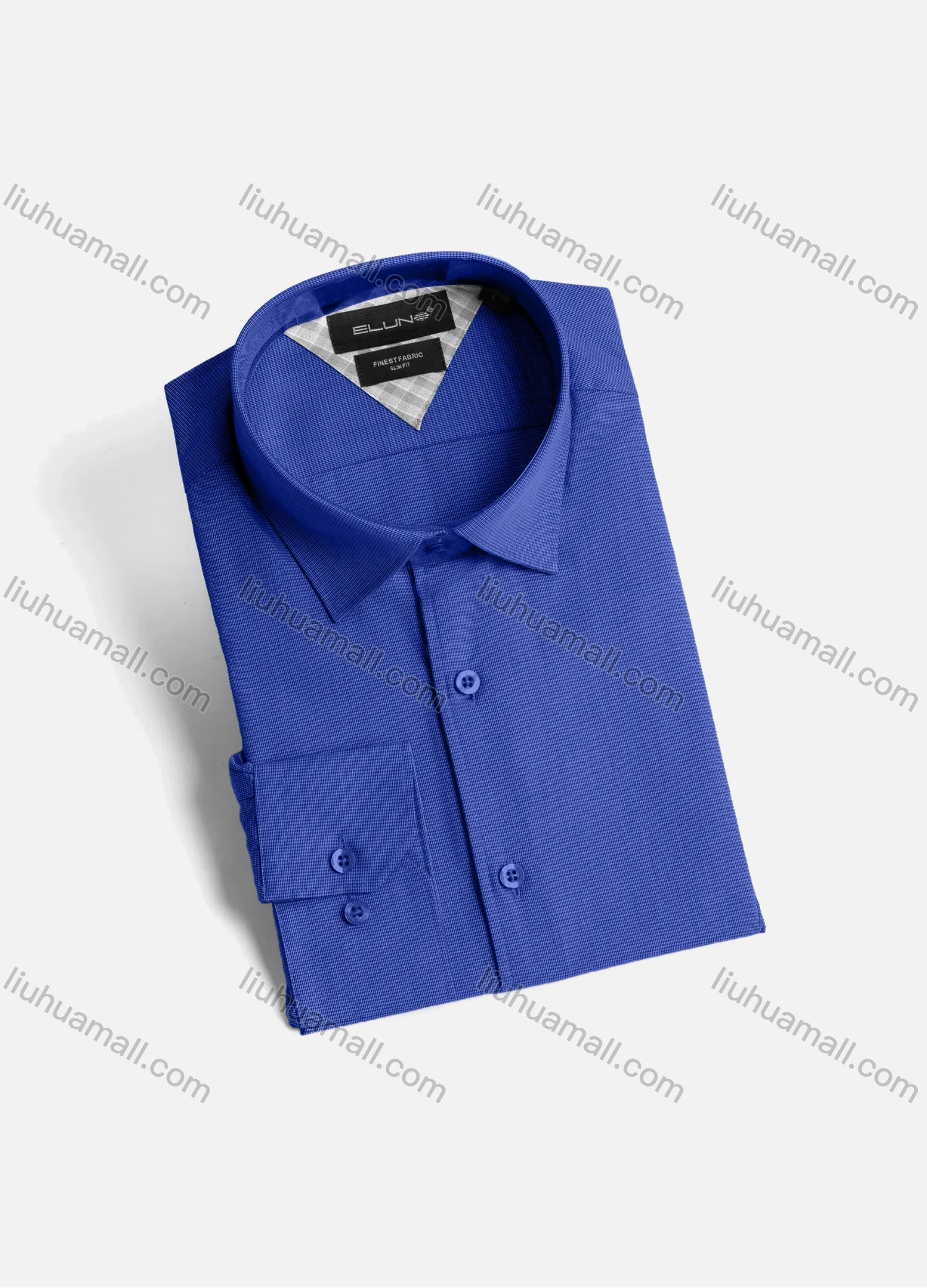 Wholesale Men's Casual Plain Collared Button Down Long Sleeve Shirt 0812# - Liuhuamall