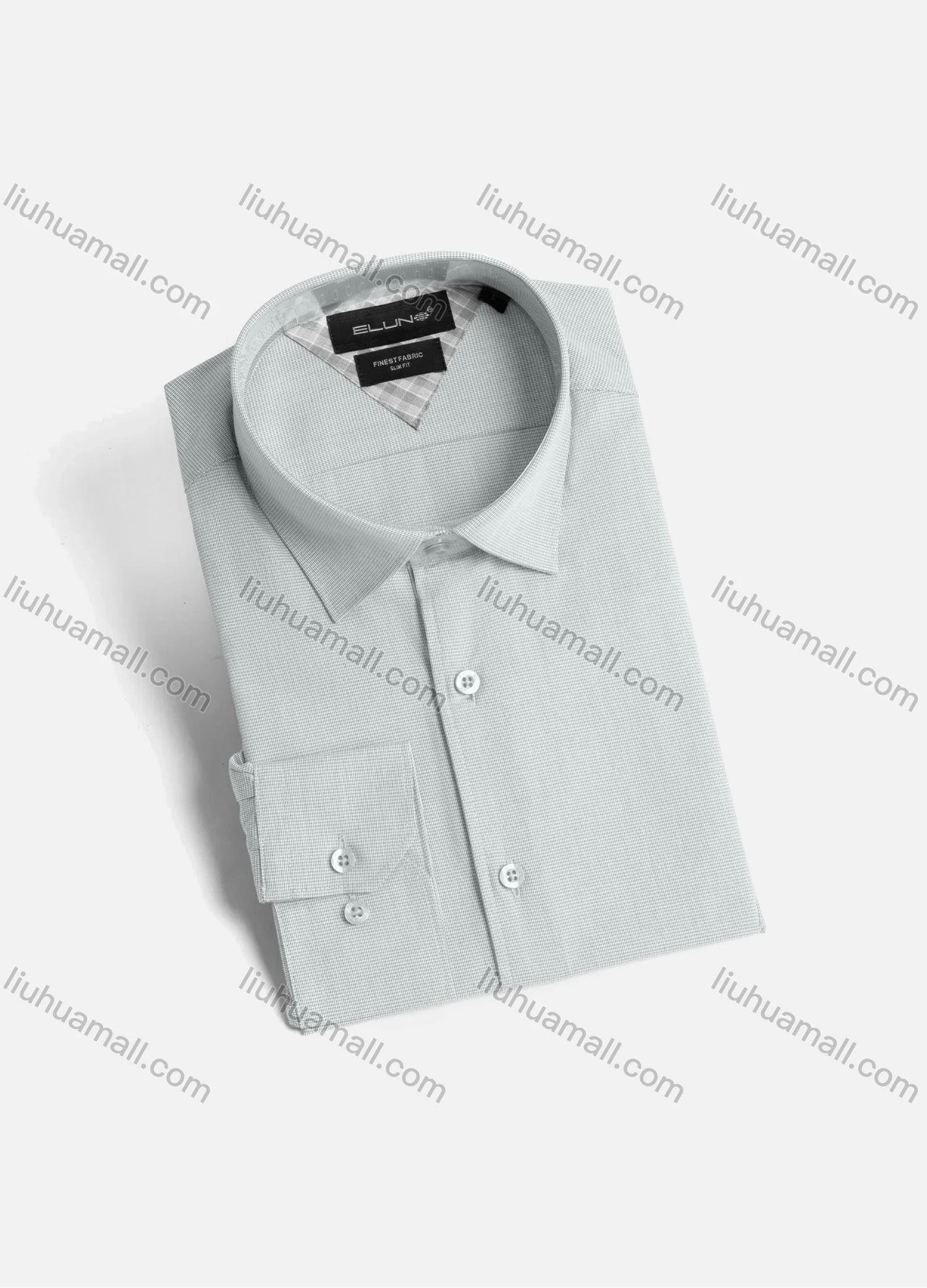 Wholesale Men's Casual Plain Collared Button Down Long Sleeve Shirt 0812# - Liuhuamall