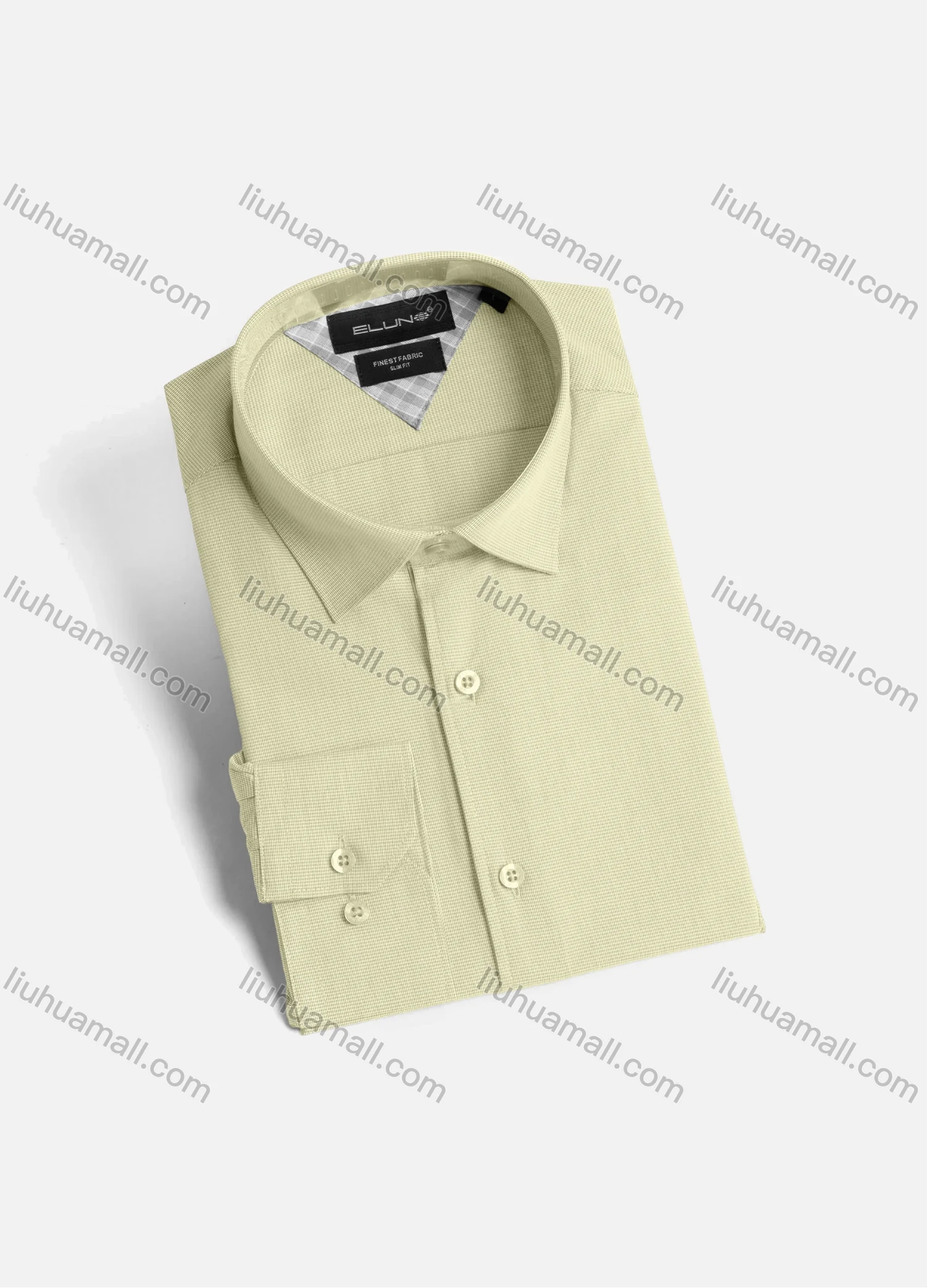 Wholesale Men's Casual Plain Collared Button Down Long Sleeve Shirt 0812# - Liuhuamall