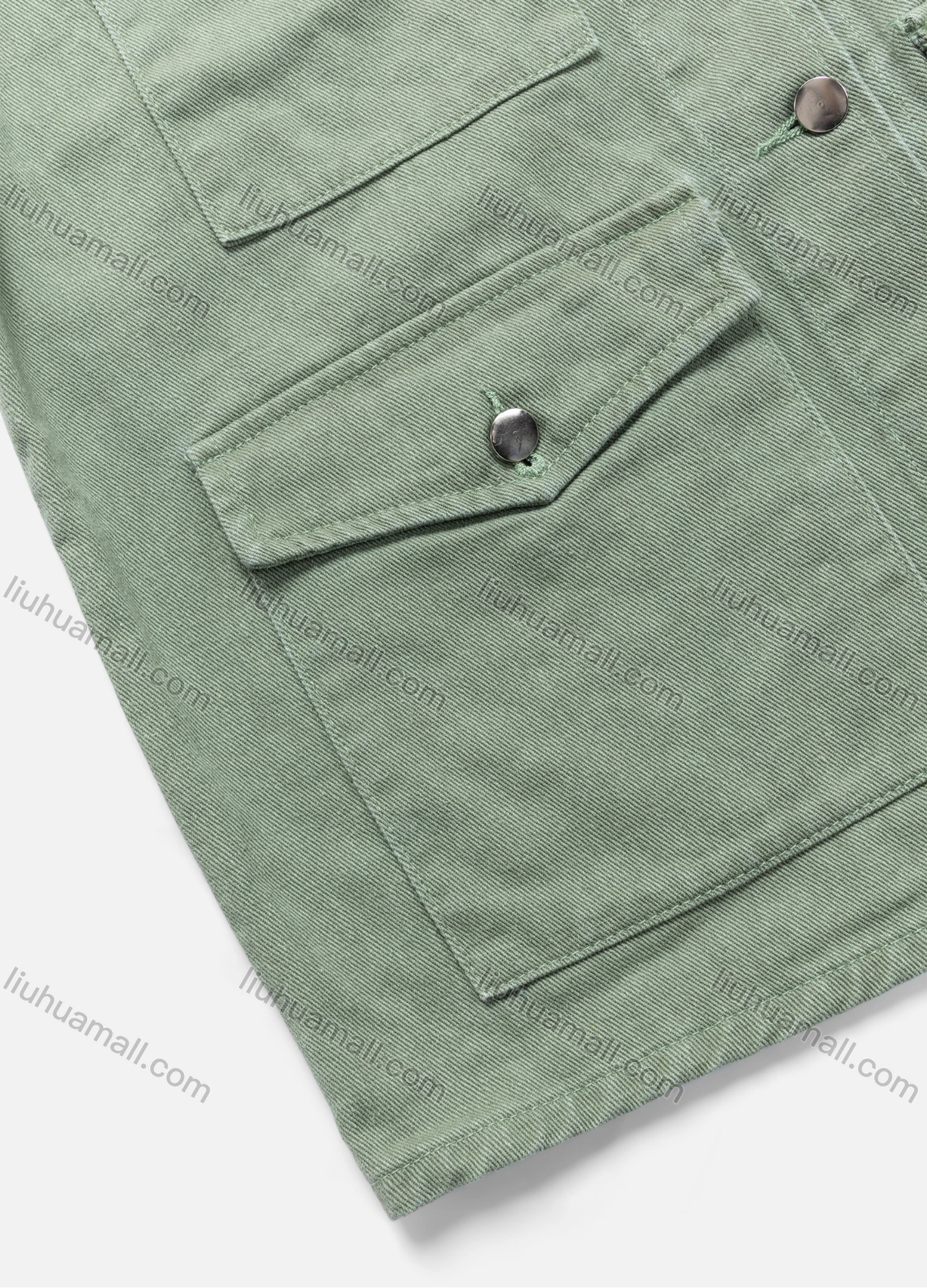 Wholesale Women's Casual Button Down Floral Embroidery Rhinestone Flap Pockets Long Sleeve Jacket B001# - Liuhuamall