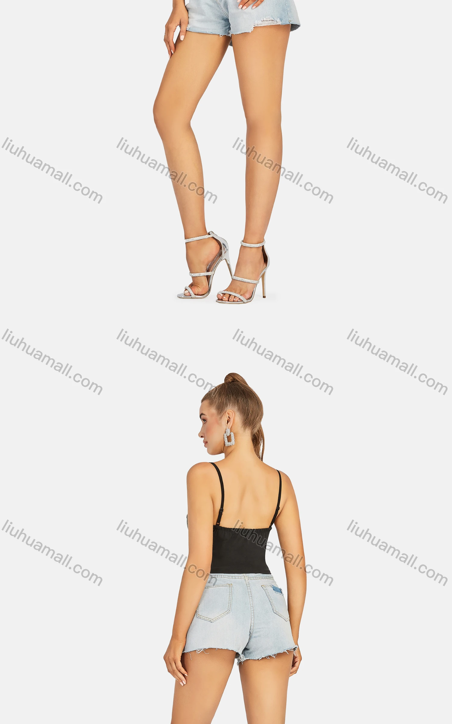 Wholesale Women's Sexy Striped Spaghetti Strap Crop Cami Top - Liuhuamall
