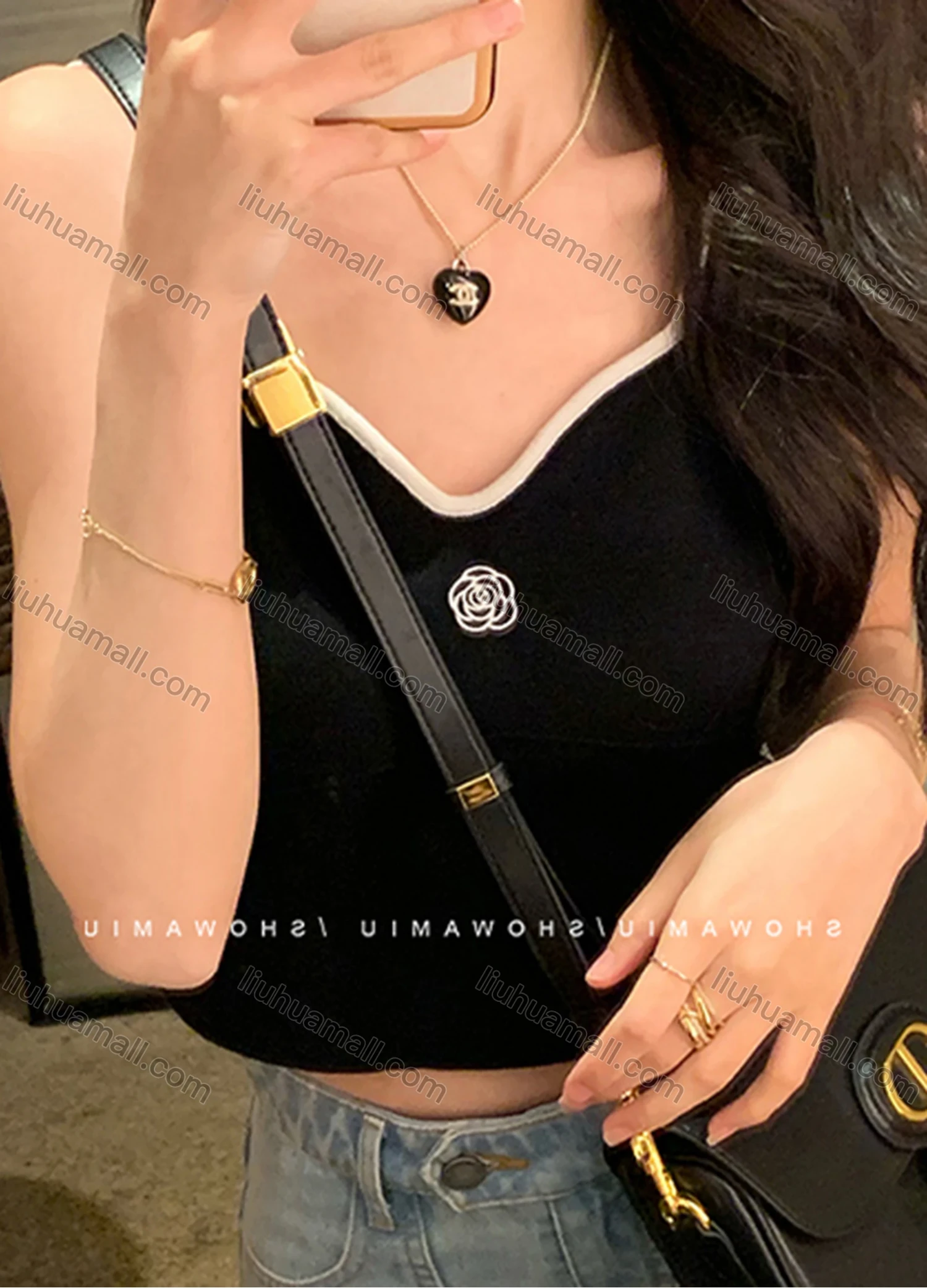 Wholesale Women's Casual Sweetheart Neck Tank Top 8061# - Liuhuamall