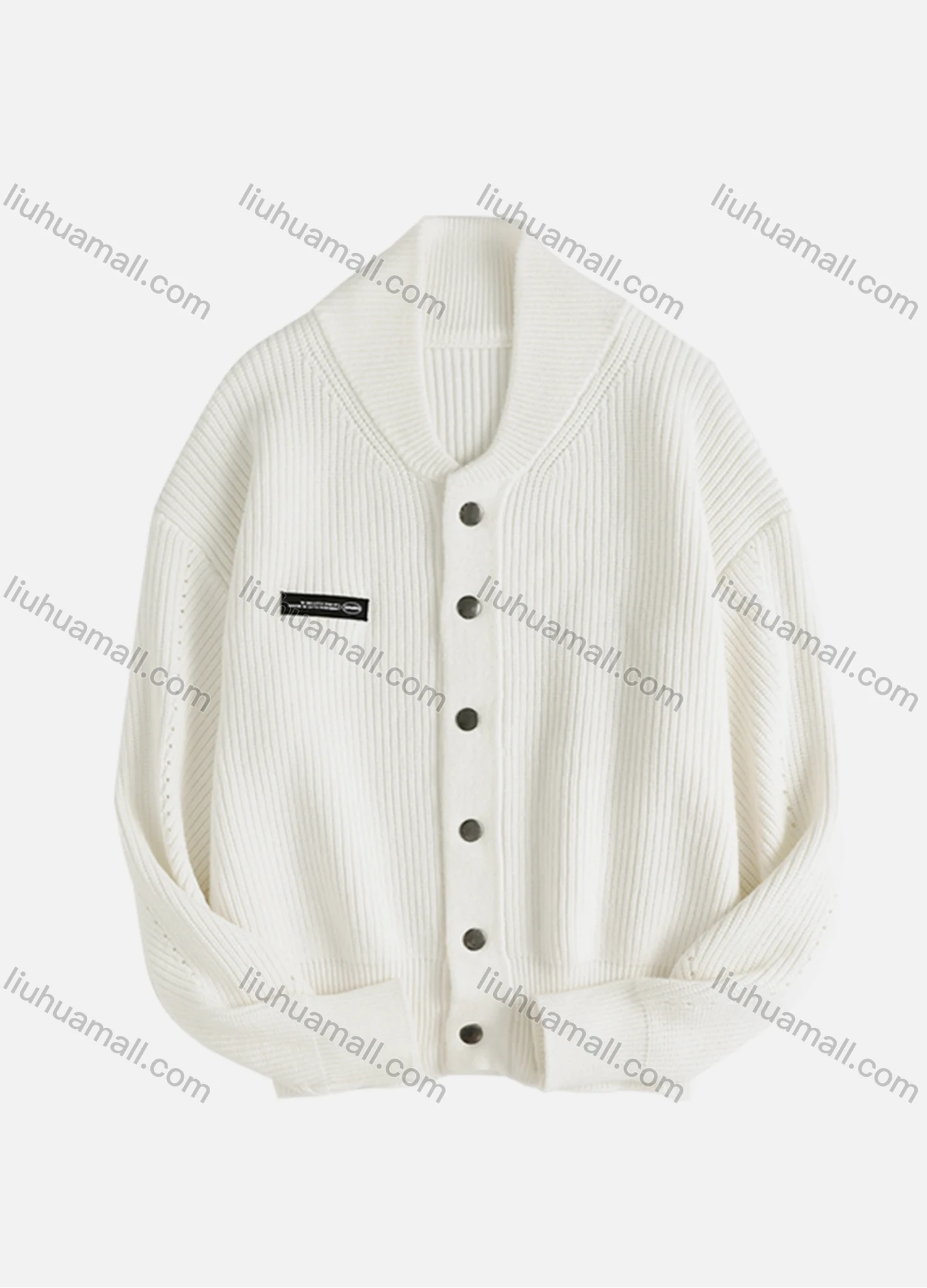 Wholesale Women's Casual Mock Neck Long Sleeve Button Down Cardigan 8113# - Liuhuamall