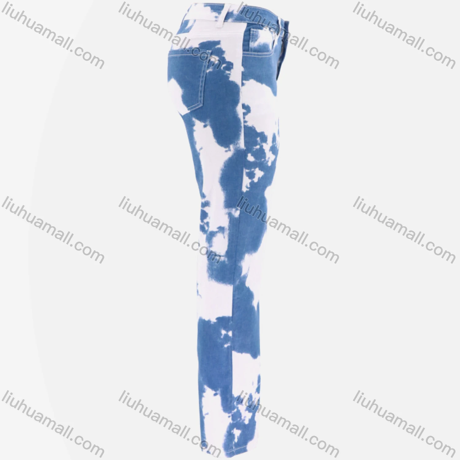 Wholesale Women's Casual Tie Dye Straight Leg Ankle Length Jean - Liuhuamall