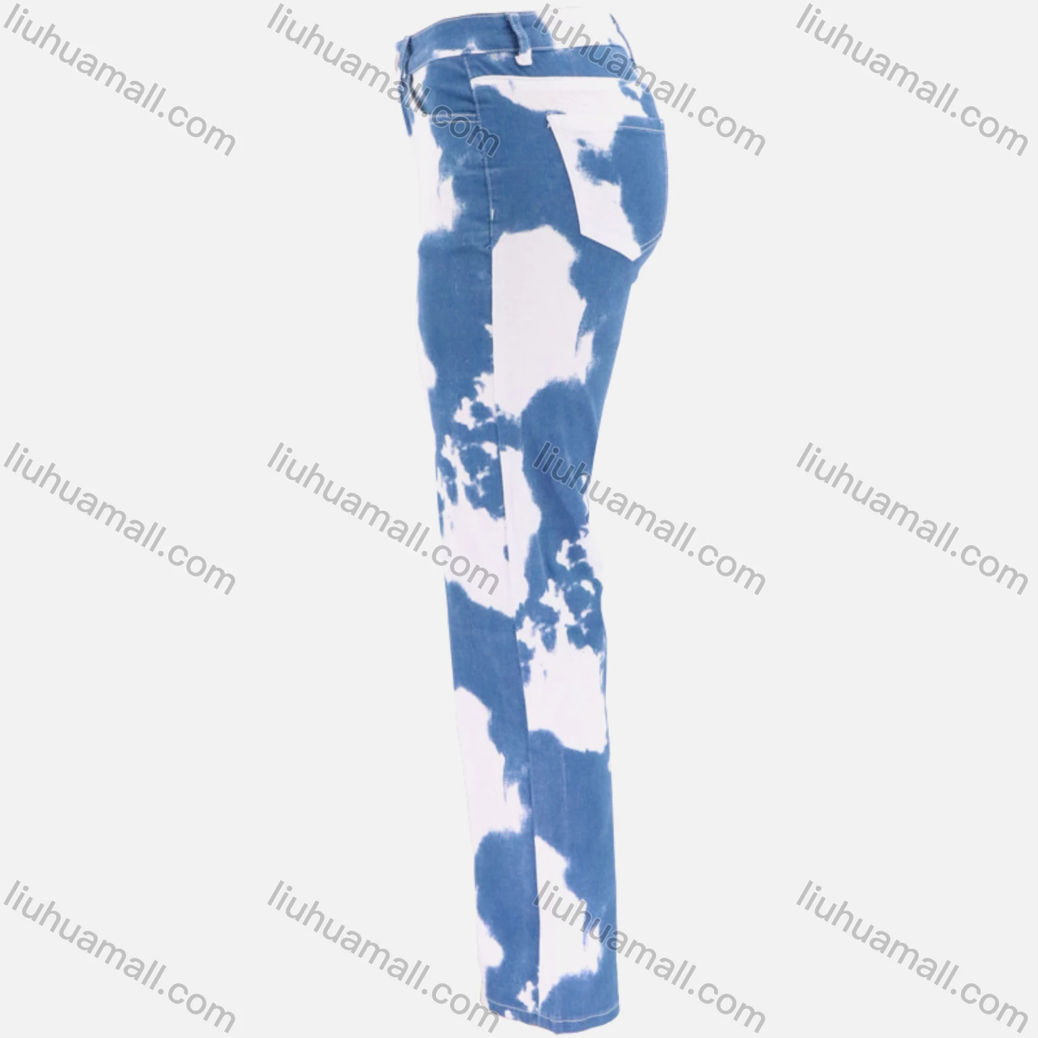 Wholesale Women's Casual Tie Dye Straight Leg Ankle Length Jean - Liuhuamall