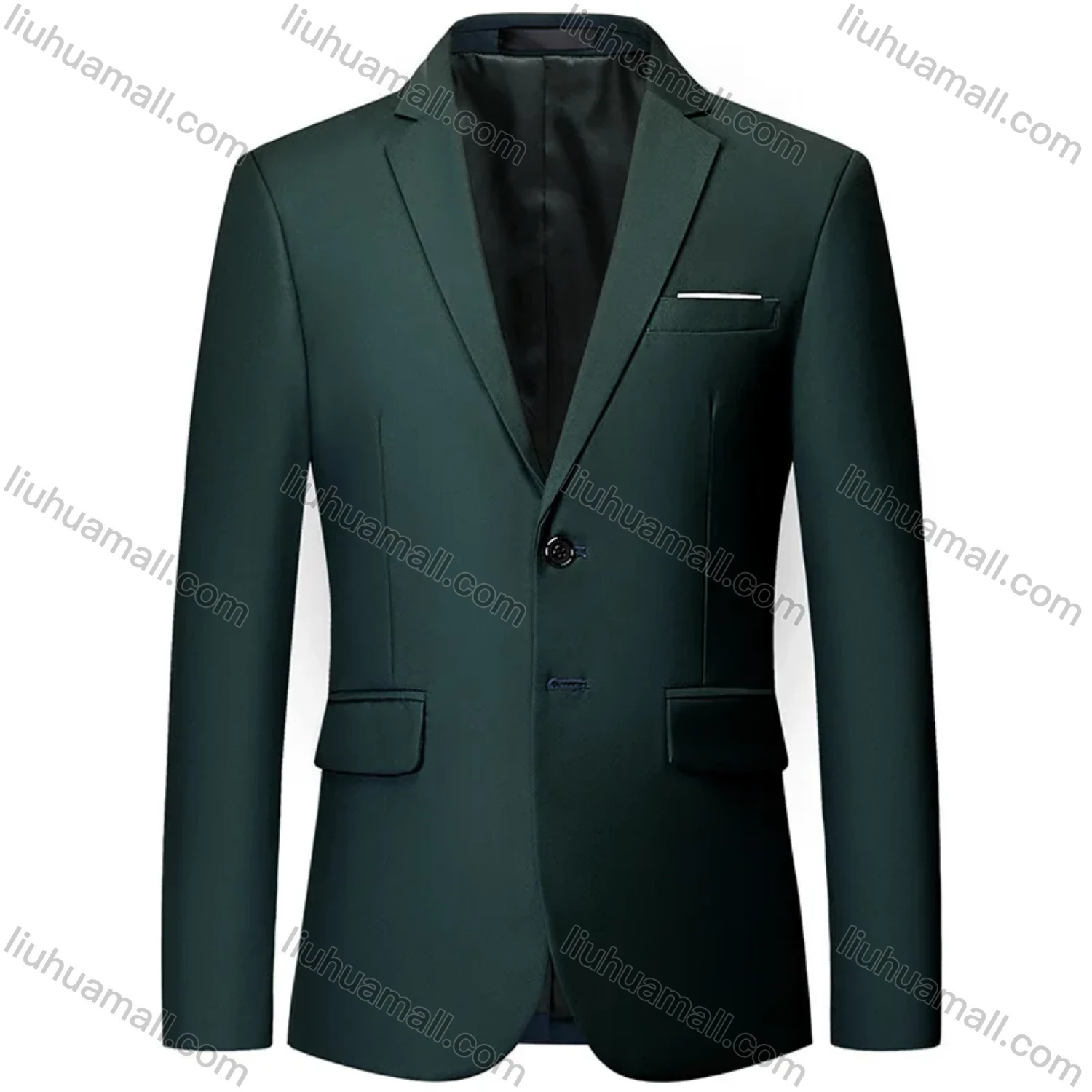 Wholesale Men's Formal Business Plain 2 Buttons Lapel Patch Pocket Suit Jacket - Liuhuamall