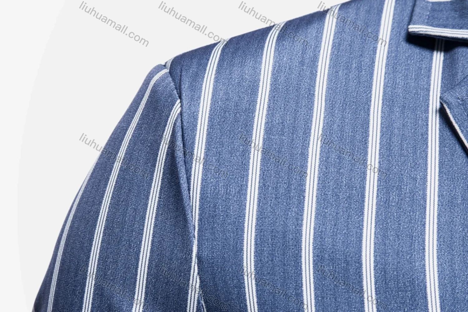 Wholesale Men's Formal Business Striped 2 Buttons Lapel Patch Pocket Suit Jacket - Liuhuamall