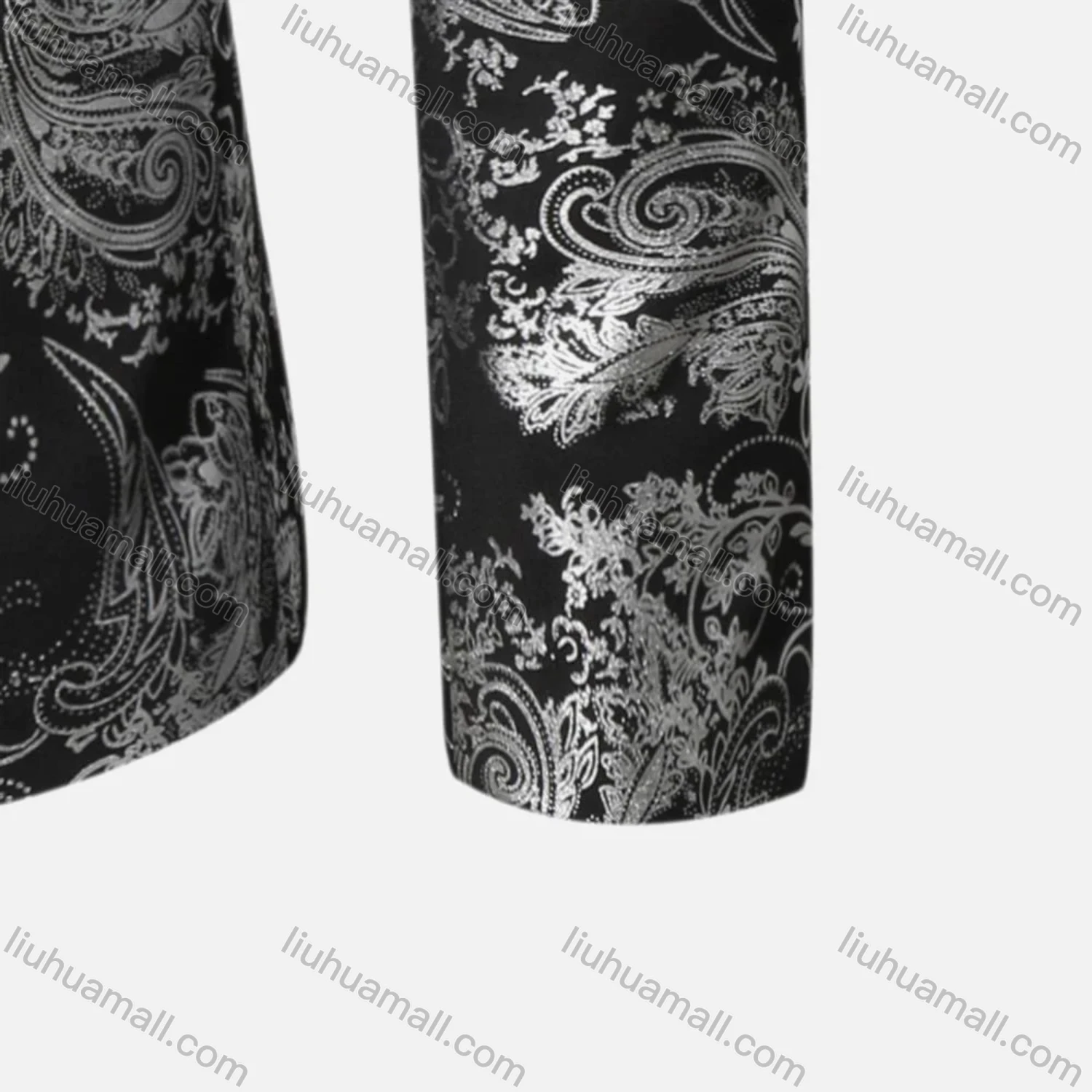 Wholesale Men's Formal Paisley Print Lapel Patch Pocket One Button Evening Suit Jacket - Liuhuamall