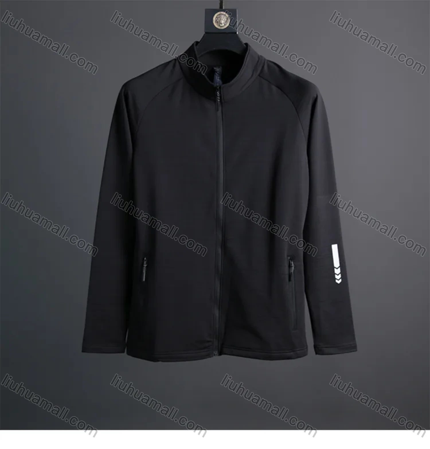 Wholesale Men's Sporty Stand Collar Long Sleeve Quick Dry Breathable Jacket - Liuhuamall