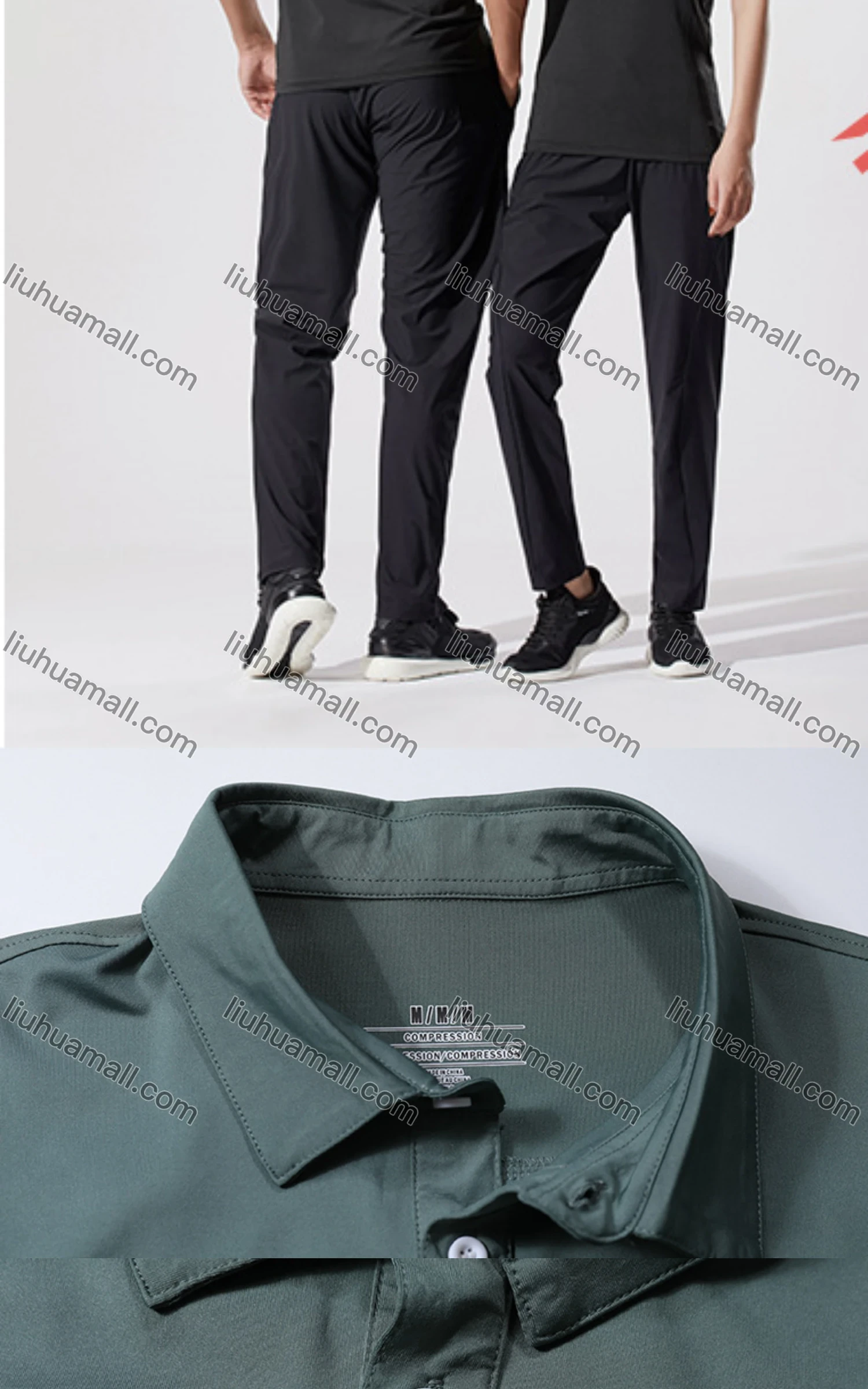 Wholesale Men's Sporty Quick Dry Breathable Plain Button Front Short Sleeve Polo Shirt - Liuhuamall