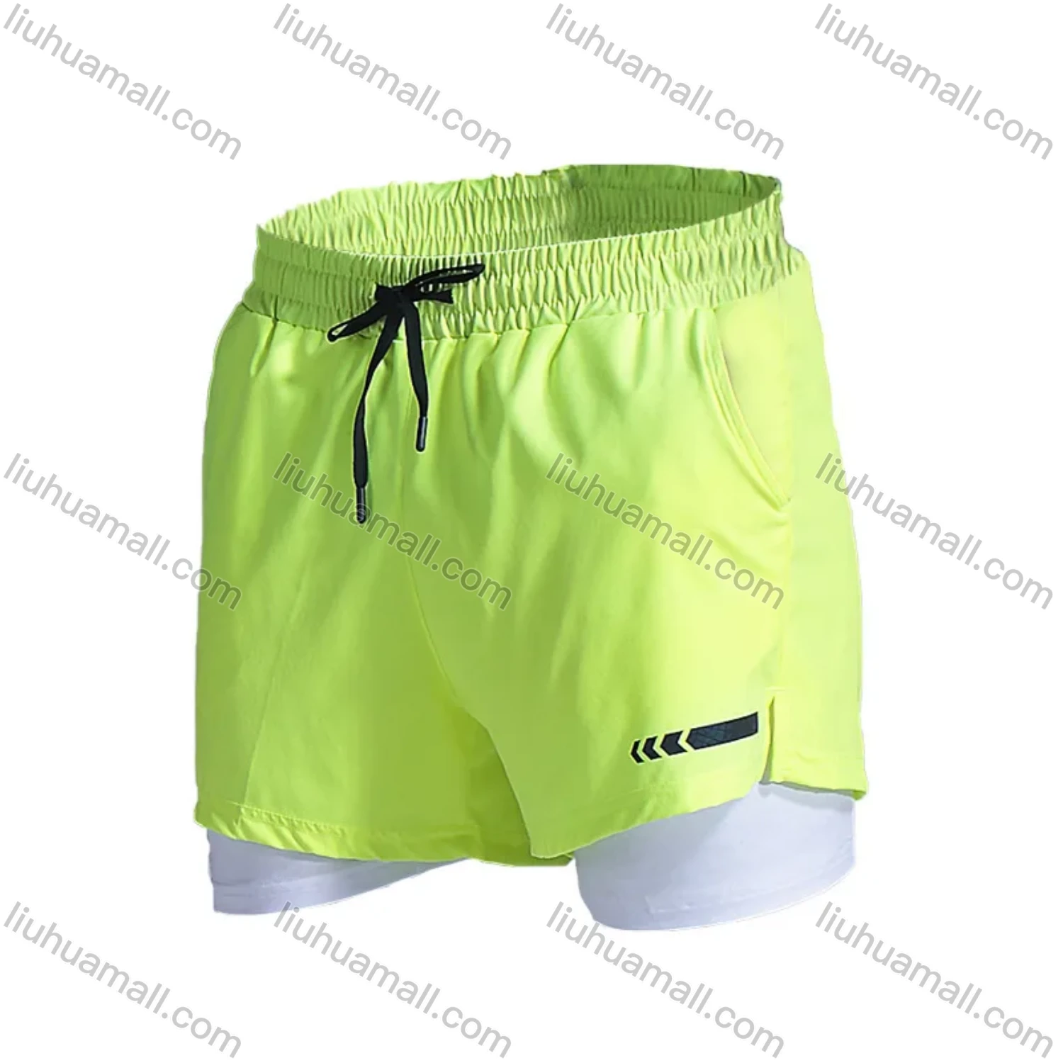Wholesale Men's Sporty Quick Dry Breathable Marathon Work Out Cycling Light Weight Shorts - Liuhuamall