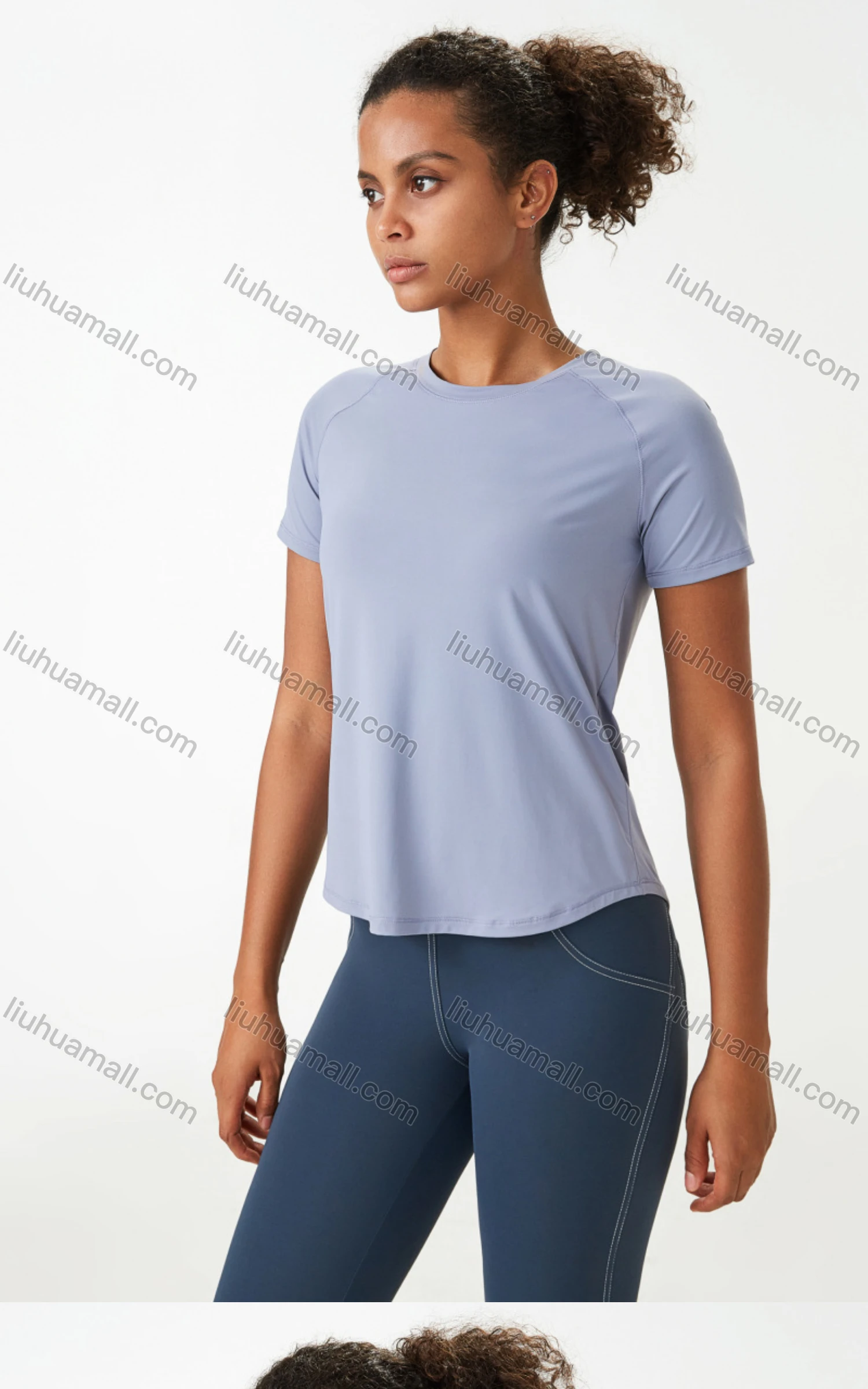Wholesale Women's Sporty Crew Neck Short Sleeve Quick Dry Breathable Mesh T-shirt - Liuhuamall