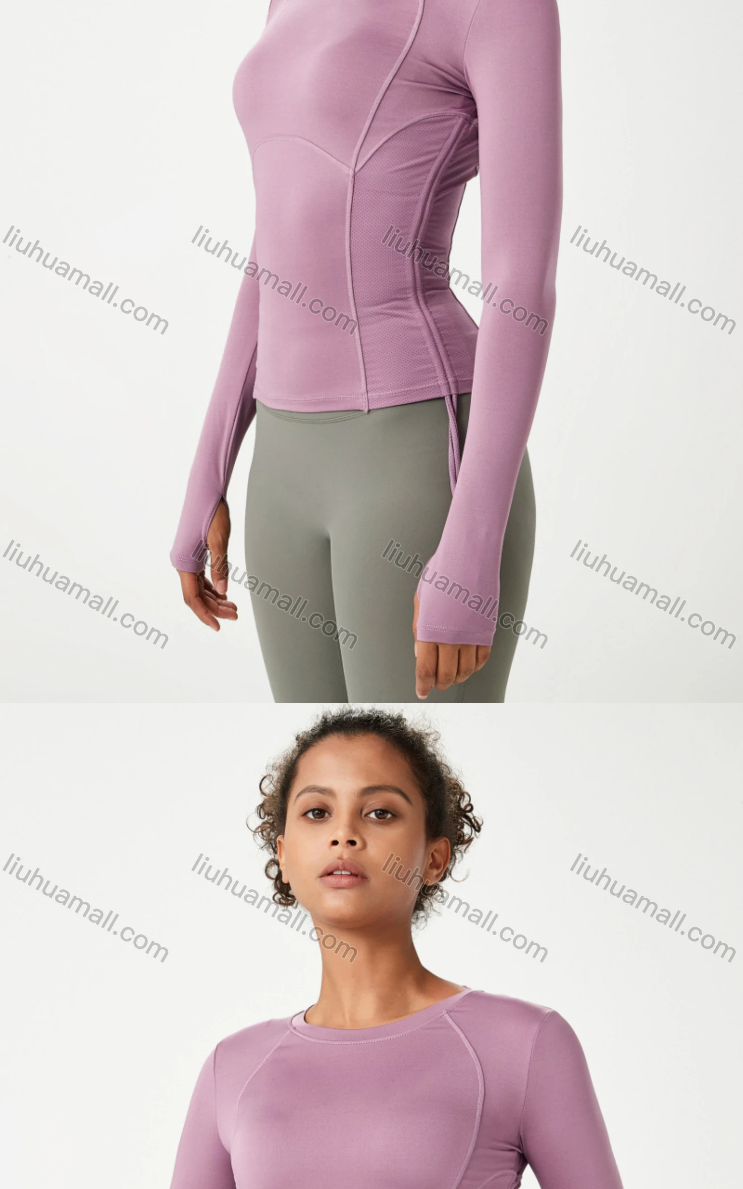 Wholesale Women's Sporty Crew Neck Drawstring Quick Dry Breathable Slim Fit T-shirt - Liuhuamall