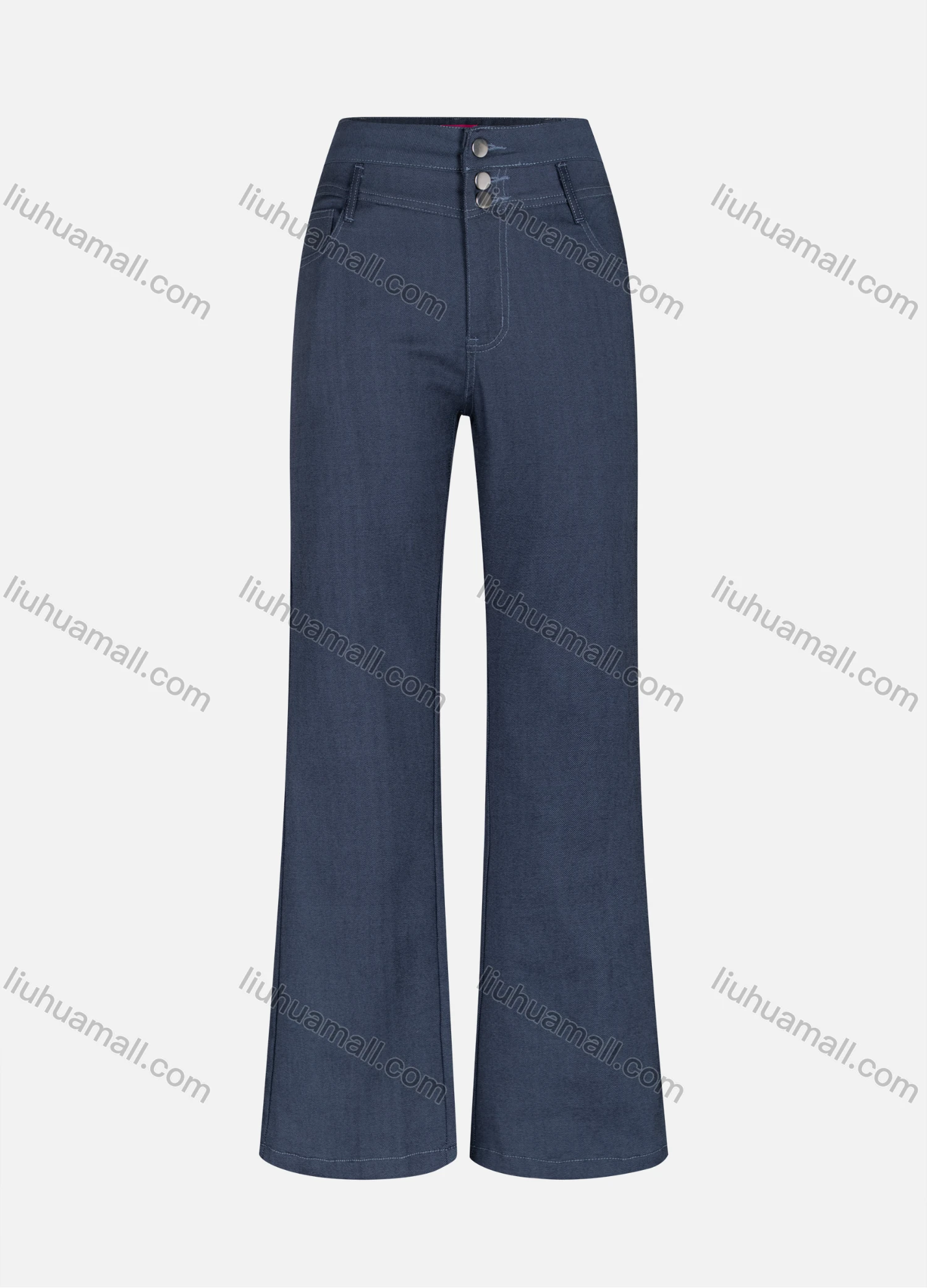 Wholesale Women's Casual Plain High Waist Flare Leg Ankle Length Jeans MJ-551# - Liuhuamall