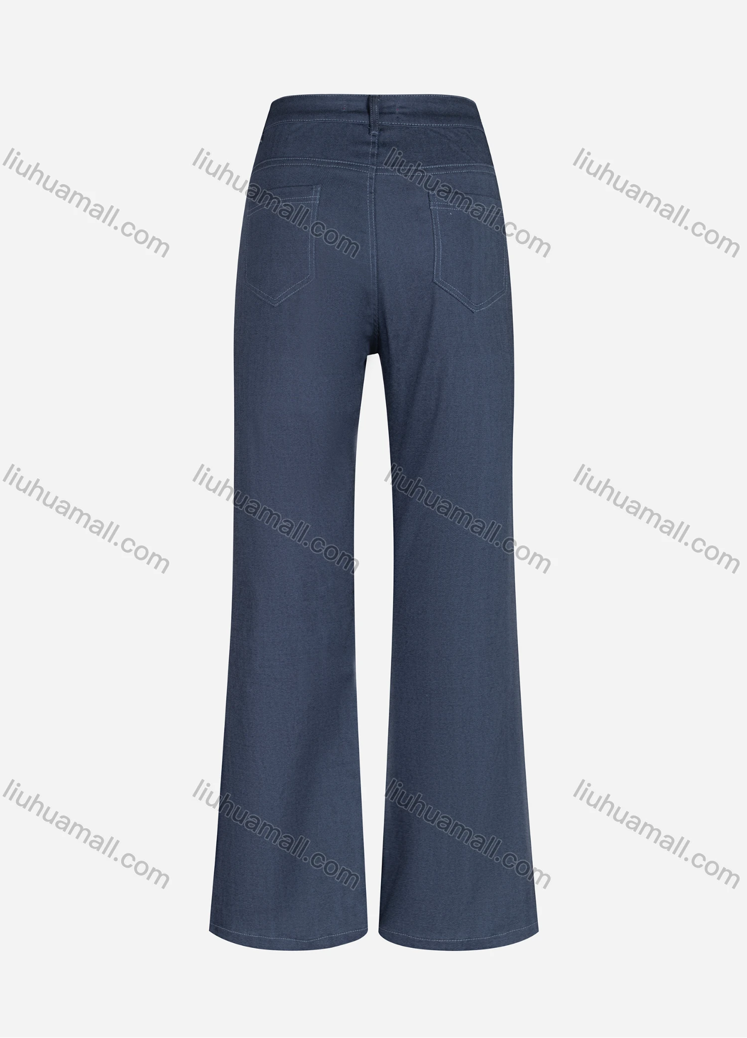 Wholesale Women's Casual Plain High Waist Flare Leg Ankle Length Jeans MJ-551# - Liuhuamall