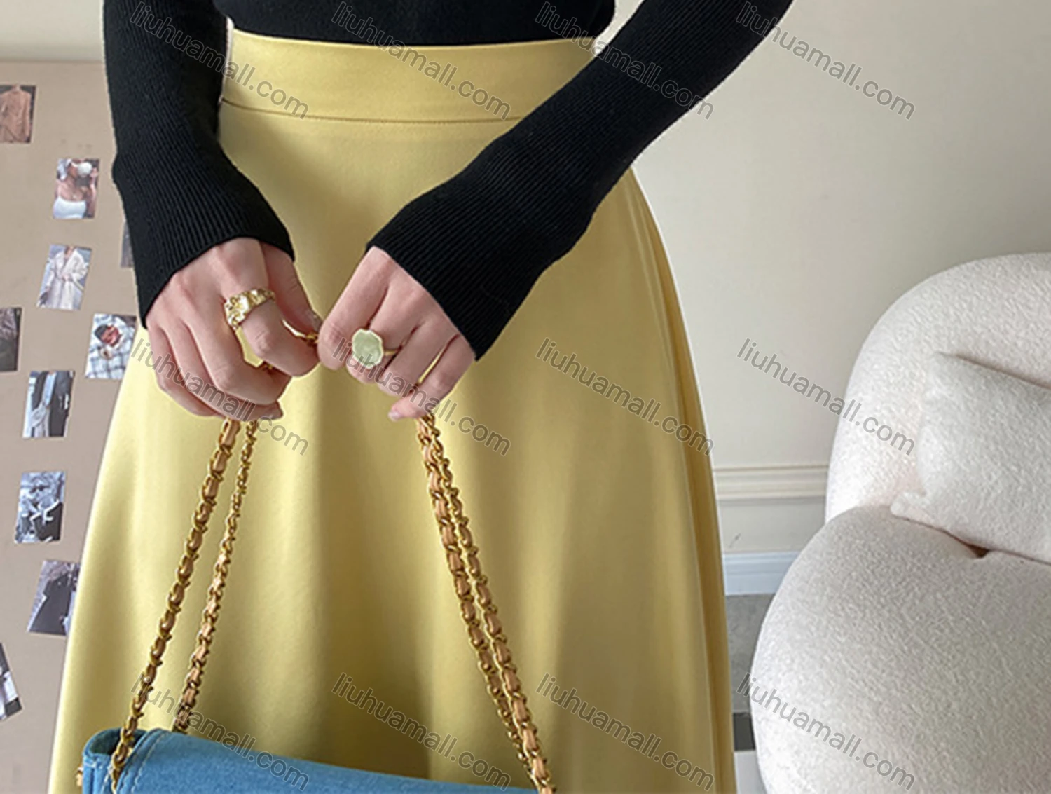 Wholesale Women's Casual V Neck Long Sleeve Plain Ribbed Halter Blouse 8131# - Liuhuamall