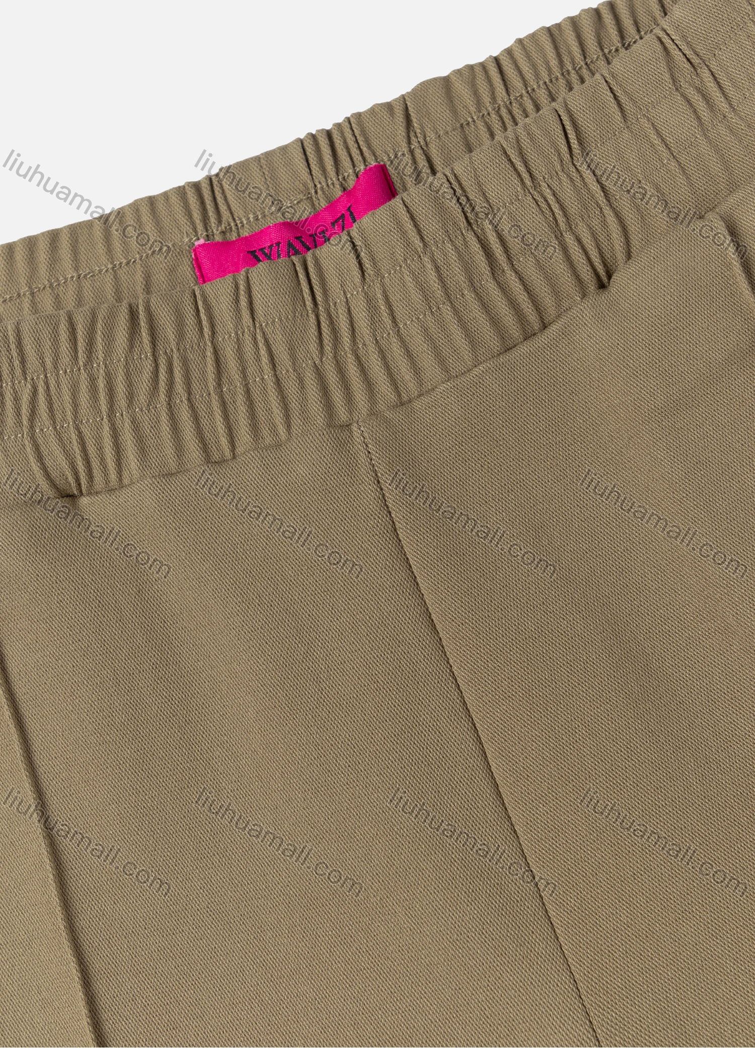 Wholesale Women's Casual Plain High Waist Straight Leg Ankle Length Slim Fit Pants W-15# - Liuhuamall