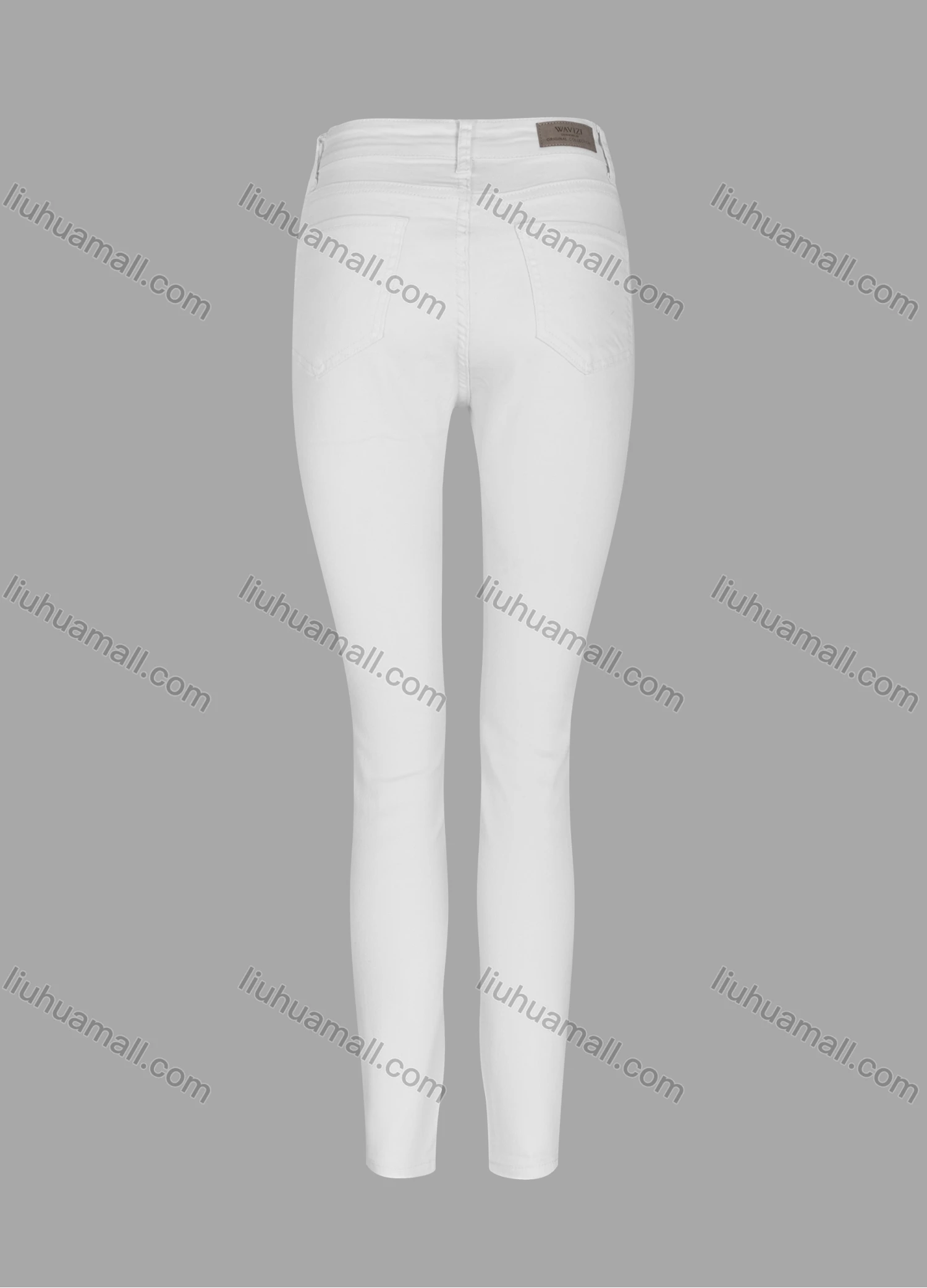Wholesale Women's Casual Plain High Waist Straight Leg Ankle Length Skinny Fit Jeans MJ-7WT# - Liuhuamall