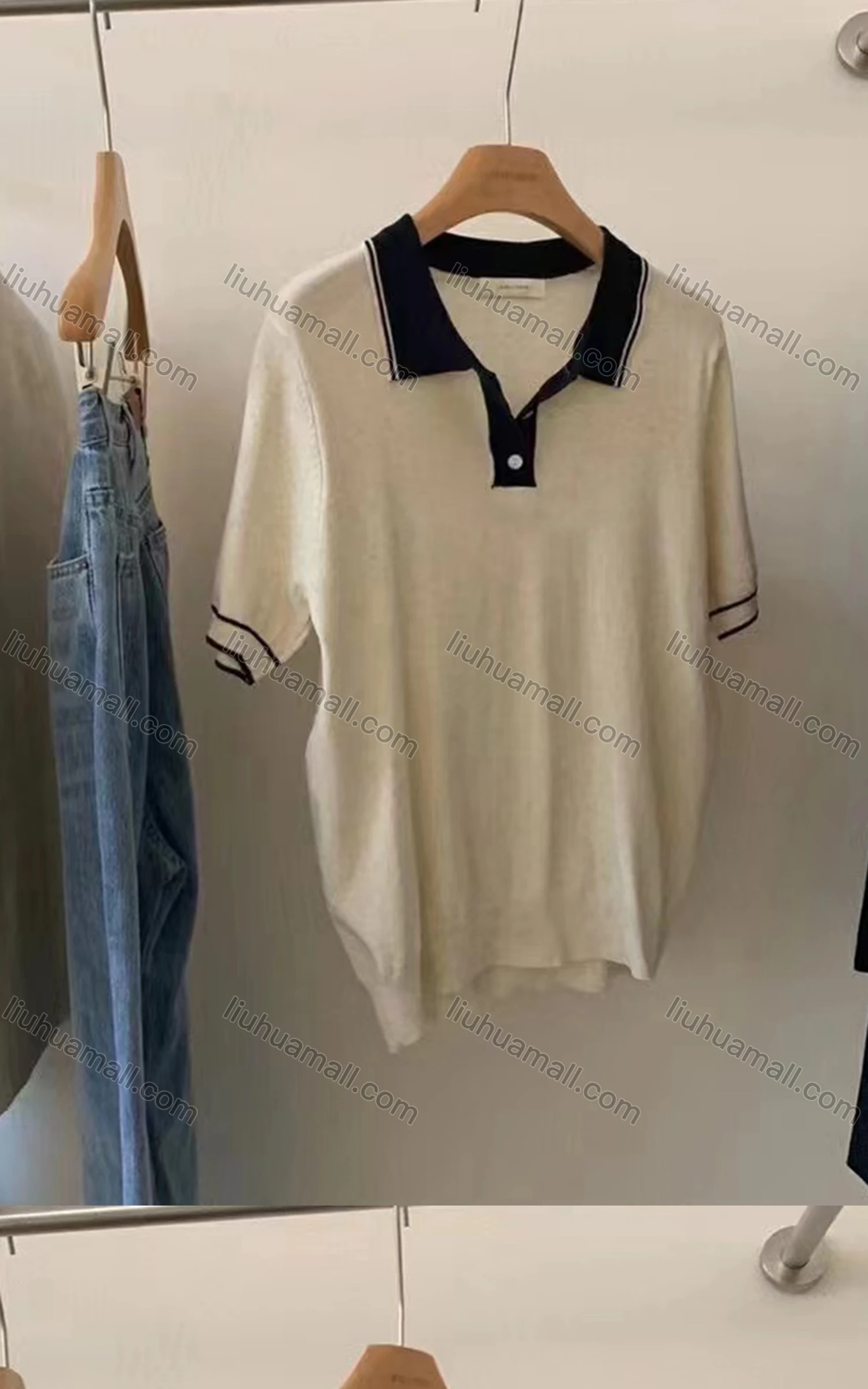 Wholesale Women's Casual Collared Short Sleeve Polo Shirt M921# - Liuhuamall