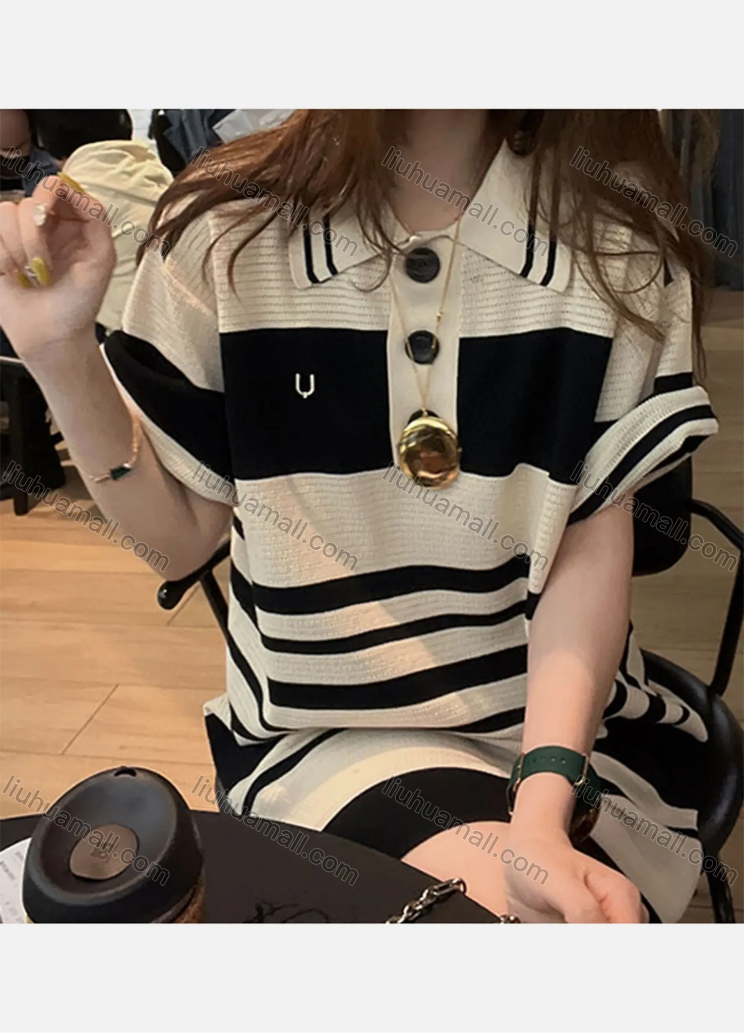 Wholesale Women's Casual Collared Button Front Short Sleeve Polo Shirt Dress M928# - Liuhuamall