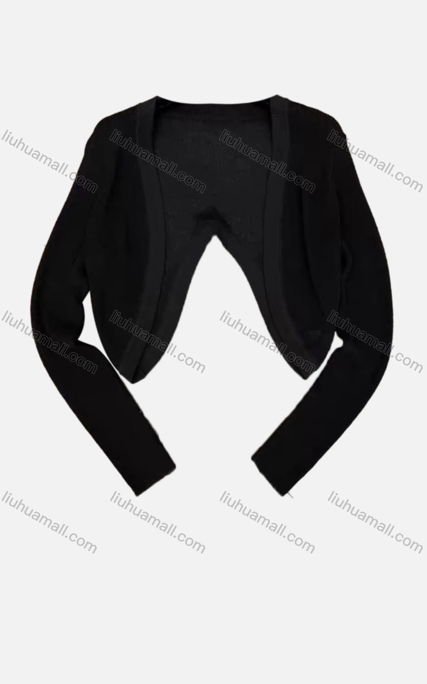 Wholesale Women's Casual Long Sleeve Plain Knit Crop Cardigan M932# - Liuhuamall