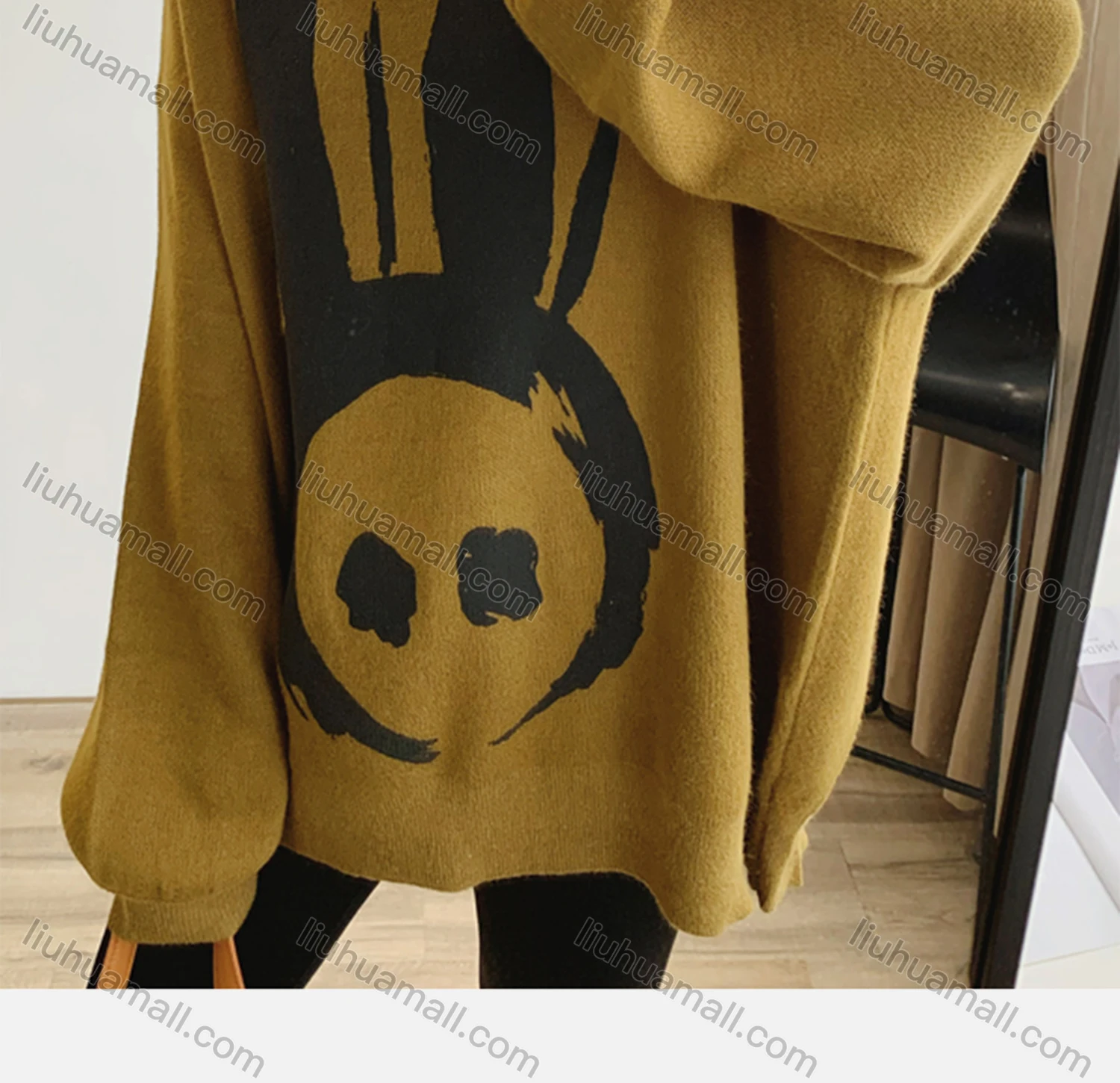 Wholesale Women's Casual Crew Neck Long Sleeve Loose Fit Knit Top M961# - Liuhuamall
