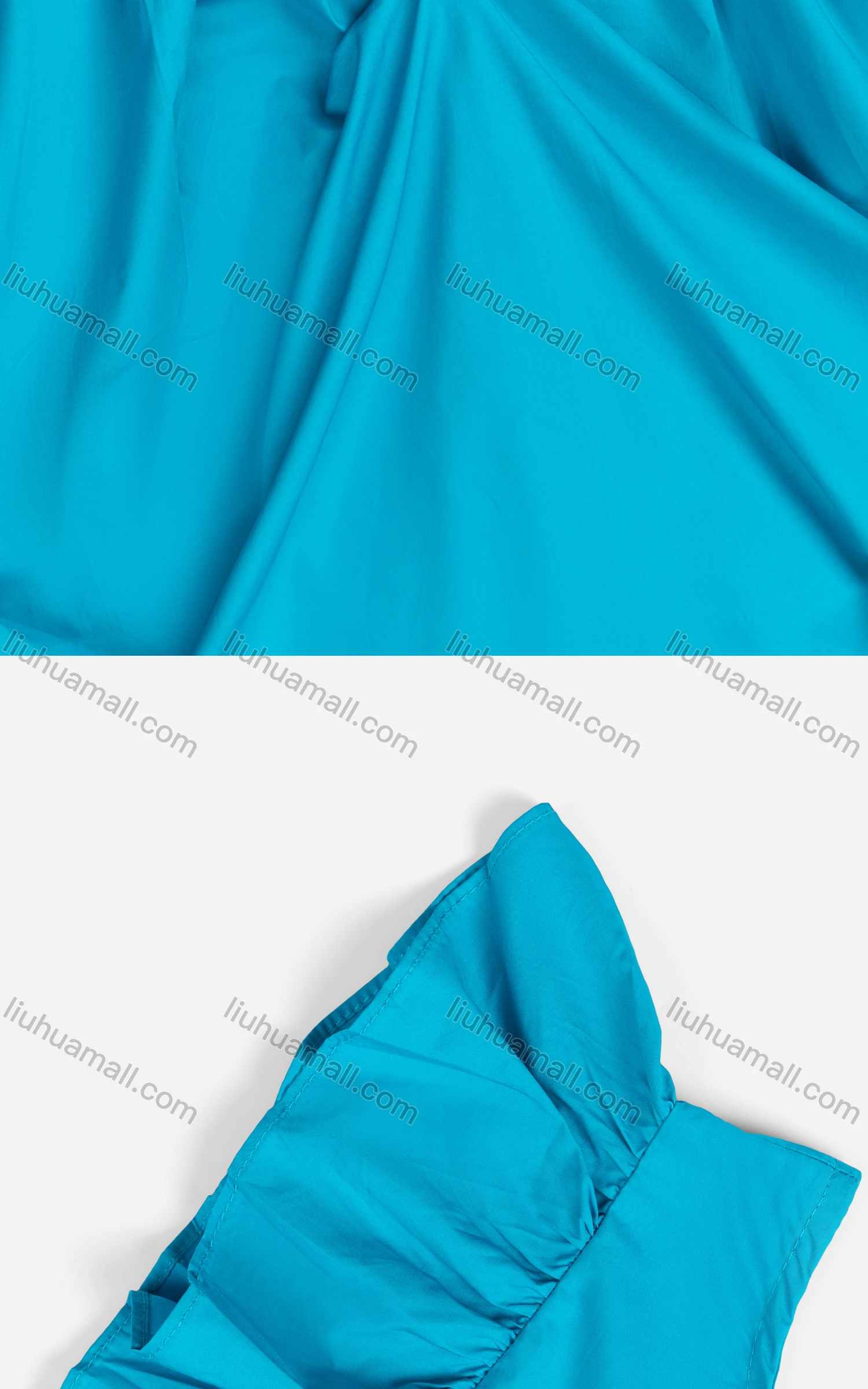 Wholesale Girls Cute Crew Neck Ruffle Sleeve Tie Back Plain Short Dress 2320# - Liuhuamall