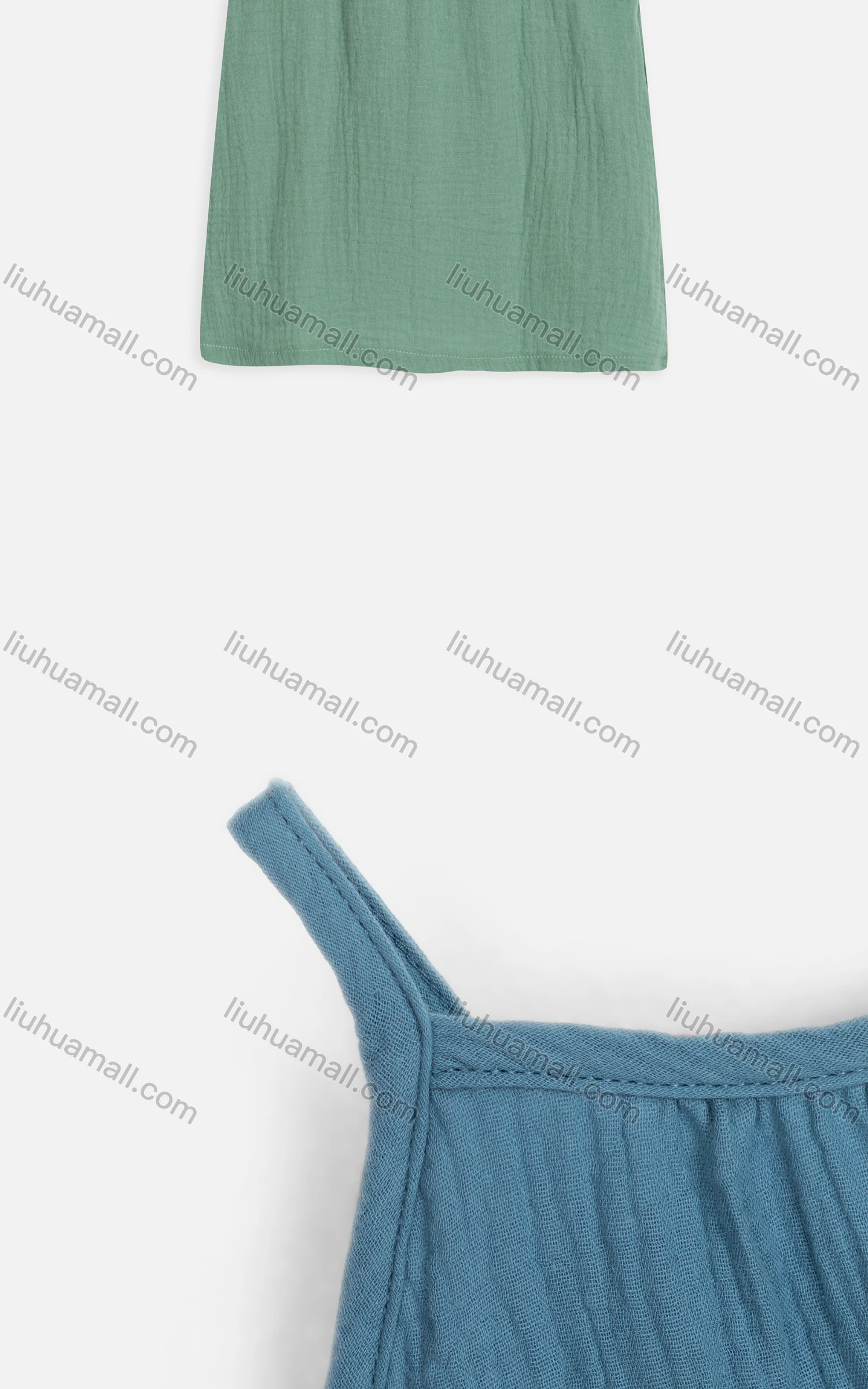 Wholesale Girls Cute Cold Shoulder Sleeveless Shirred Short Cami Dress 2223# - Liuhuamall