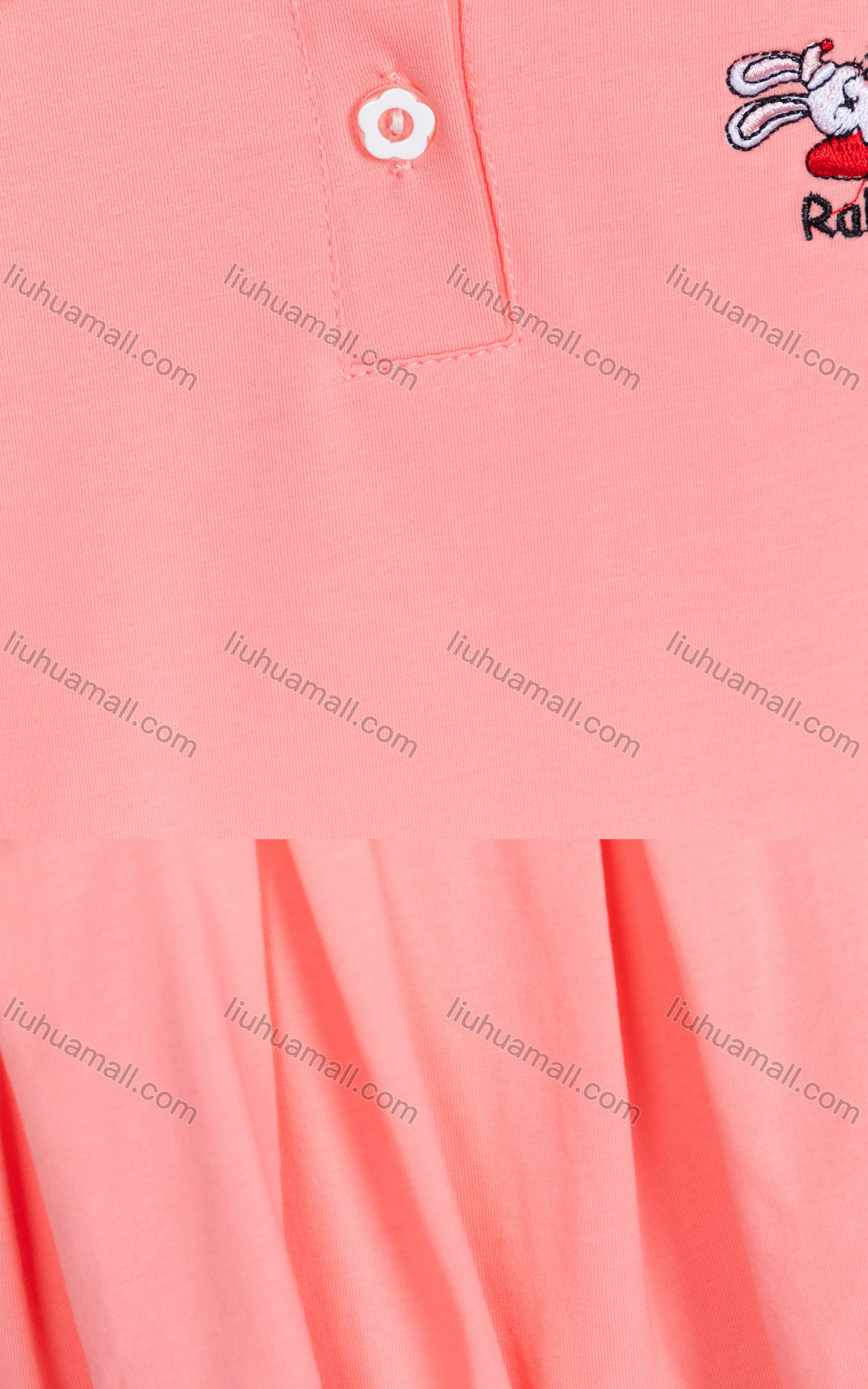 Wholesale Girls Cute Collared Short Sleeve Embroidered Short Dress AM2806# - Liuhuamall