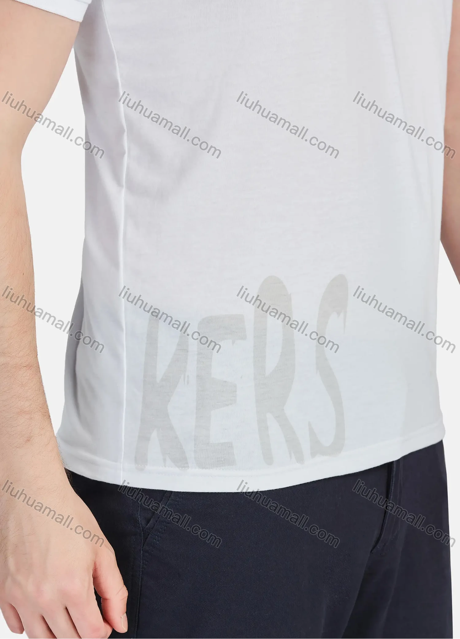 Wholesale Men's Casual Letter Print Short Sleeve Polo Shirts 82008# - Liuhuamall