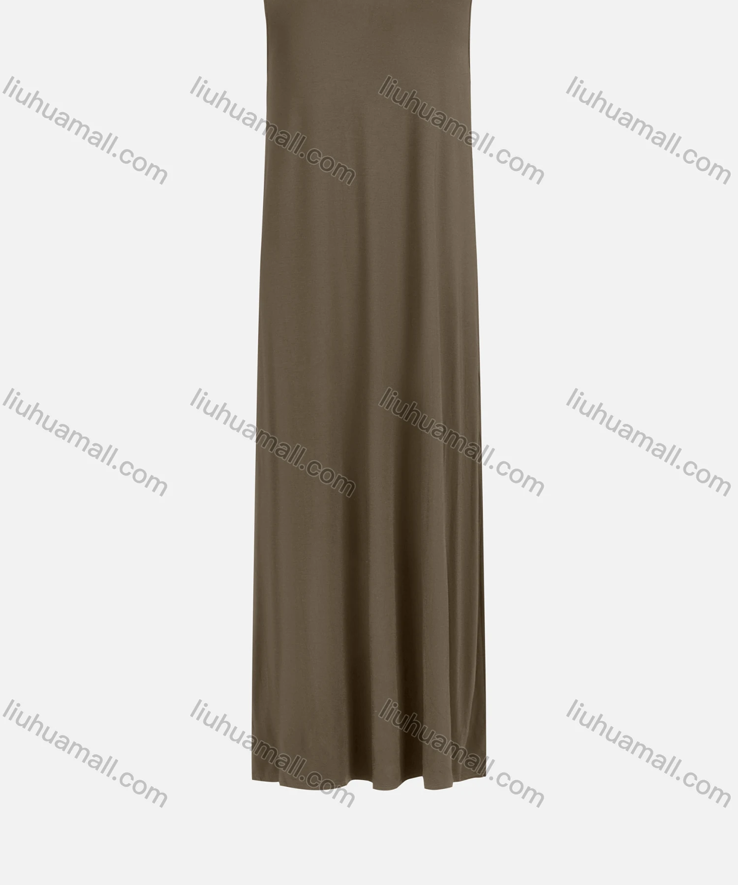 Wholesale Women's Casual 100%Cotton Plain Crew Neck Sleeveless Slim Fit Maxi Tank Dress 822# - Liuhuamall