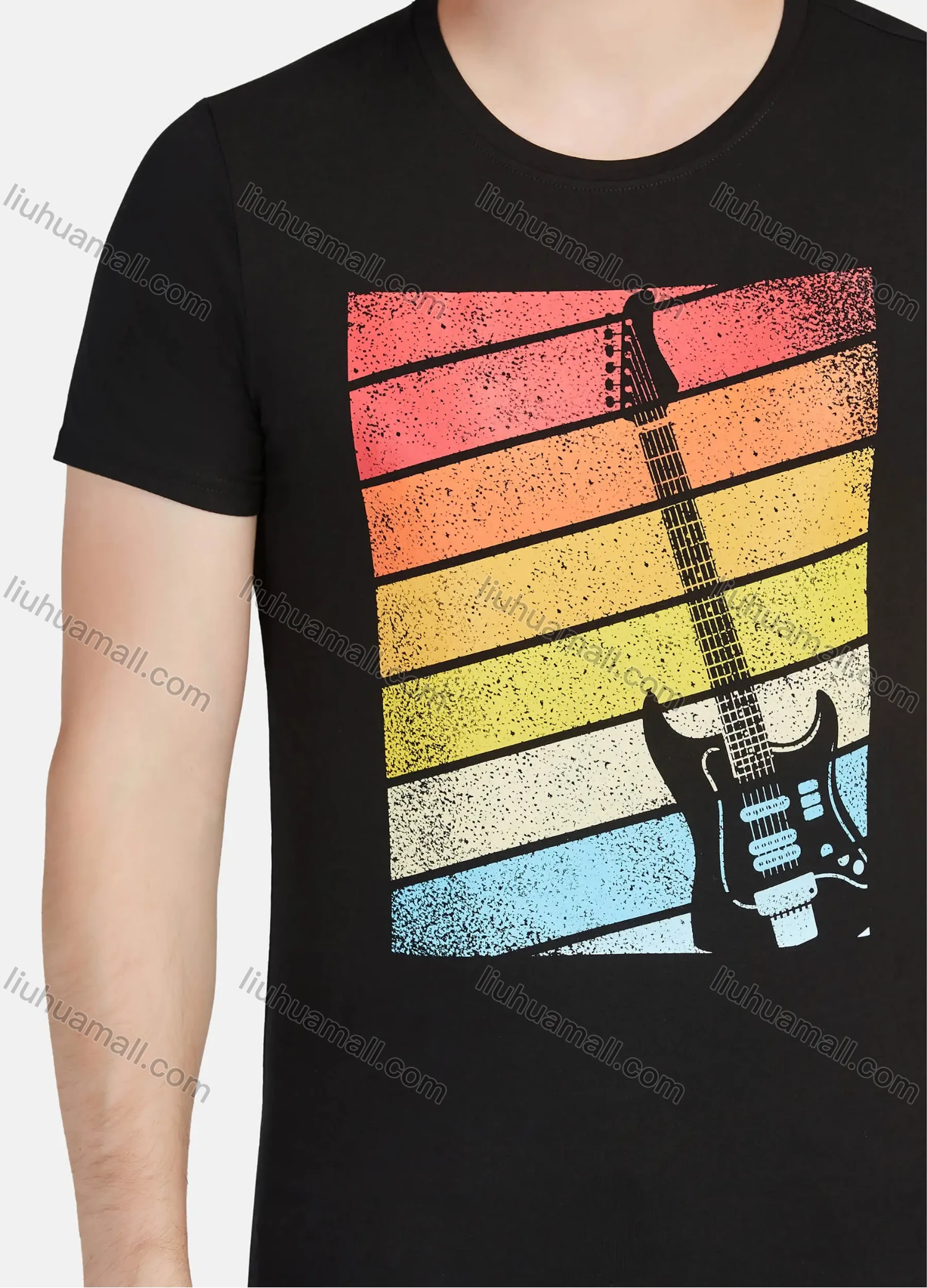 Wholesale Men's Casual Graphic Round Neck Short Sleeve Tee A1811# - Liuhuamall