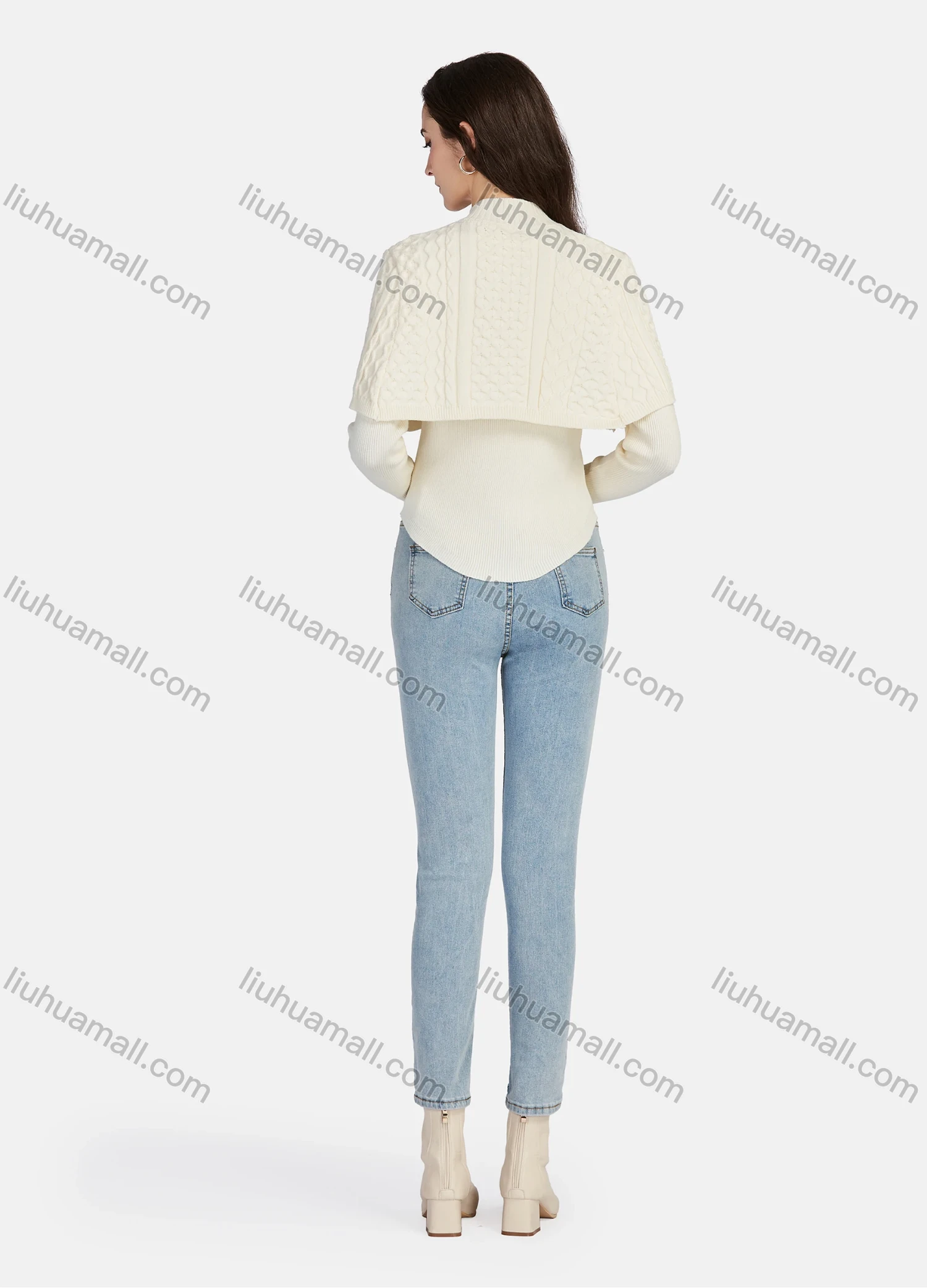 Wholesale Women's Casual V Neck Long Sleeve Ribbed Knit Top 2 Piece Set 1202# - Liuhuamall