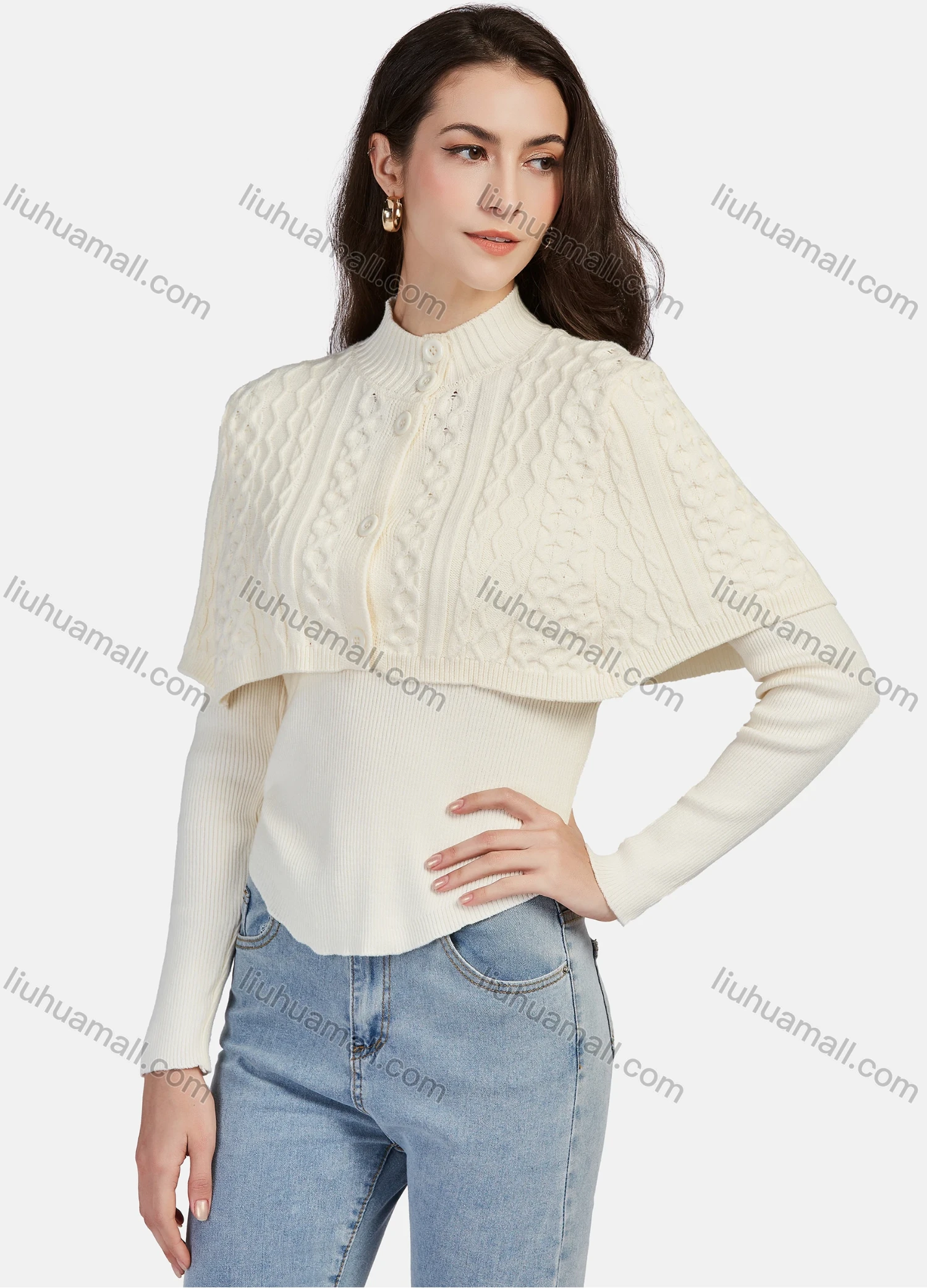 Wholesale Women's Casual V Neck Long Sleeve Ribbed Knit Top 2 Piece Set 1202# - Liuhuamall