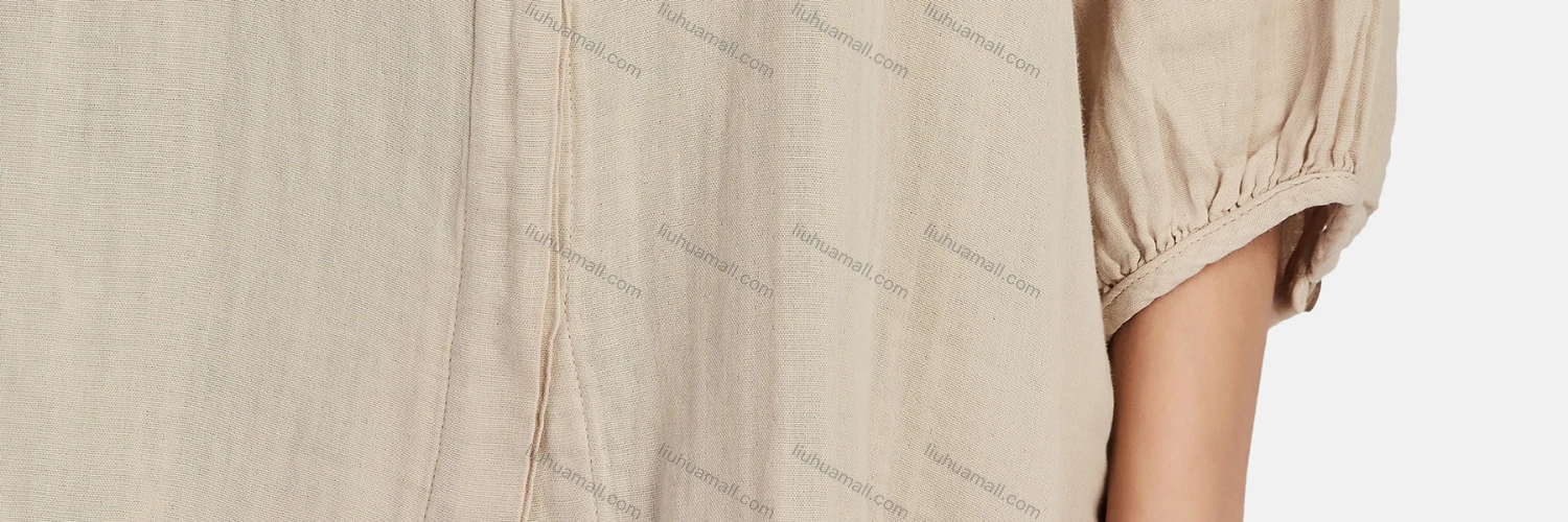 Wholesale Women's Casual Plain Ruffle Neck Elastic Cuff Split Front Blouse 66999# - Liuhuamall