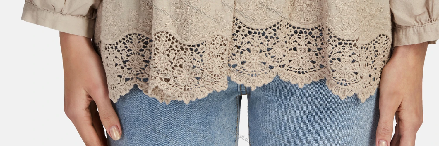 Wholesale Women's Casual Peter Pan Collar Button Down Embroidered Blouse 66620# - Liuhuamall