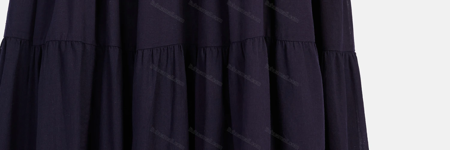 Wholesale Women's Casual High Waist Elastic Waist Tiered Pleated Skirt 56071# - Liuhuamall