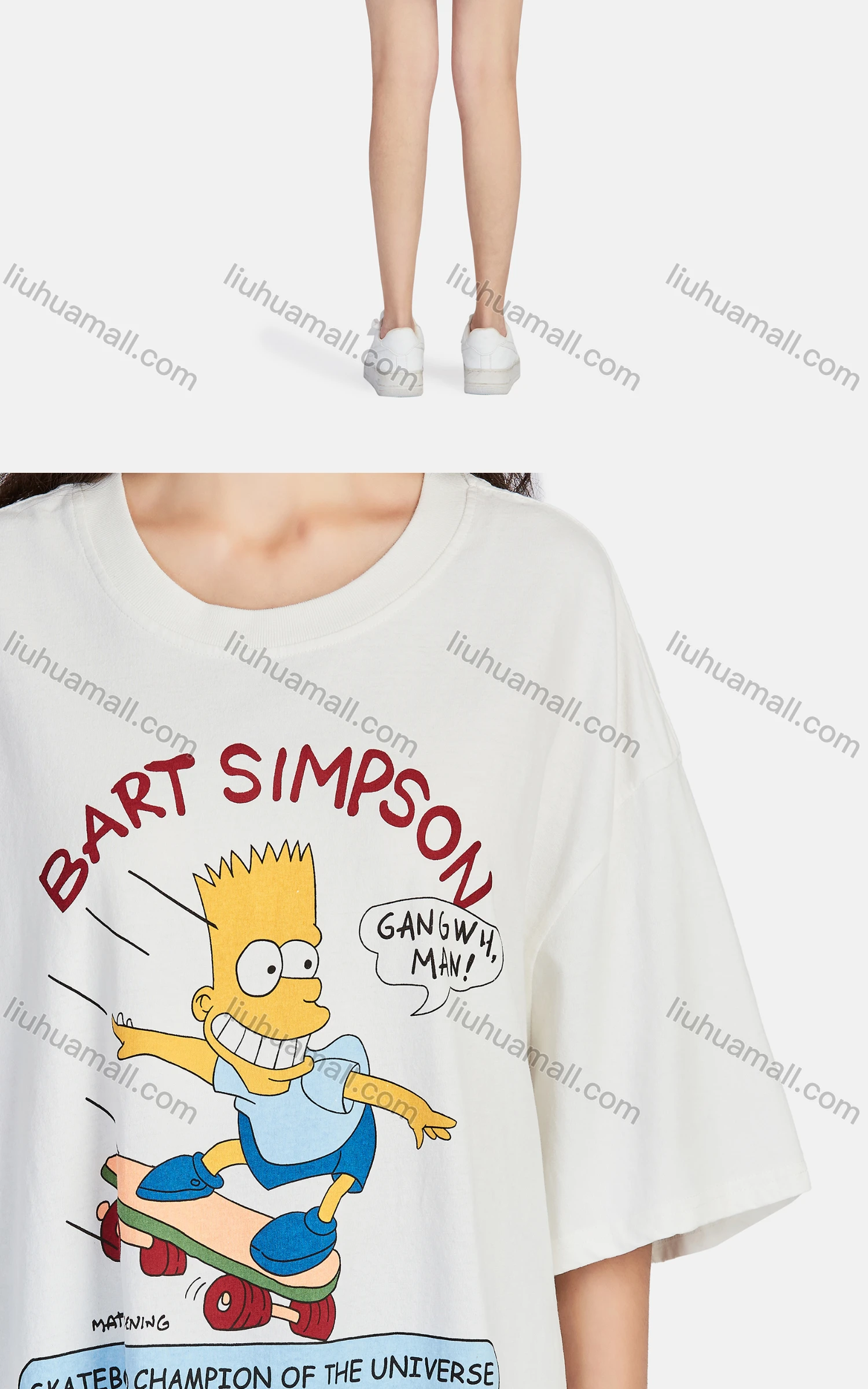 Wholesale Women's Hip Hop Crew Neck Short Sleeve Loose Fit Graphic Letter T-shirt - Liuhuamall