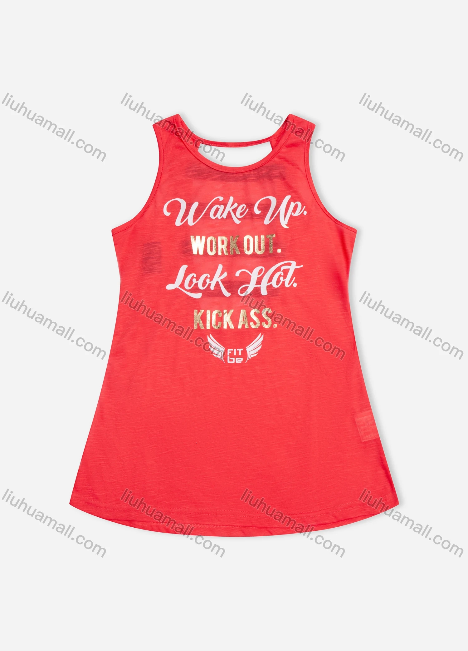Wholesale Women's Round Neck Slogan Sleeveless Casual Tank Top - Liuhuamall