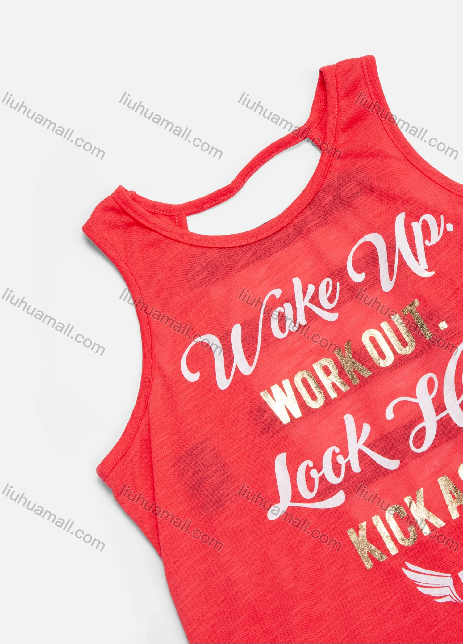 Wholesale Women's Round Neck Slogan Sleeveless Casual Tank Top - Liuhuamall