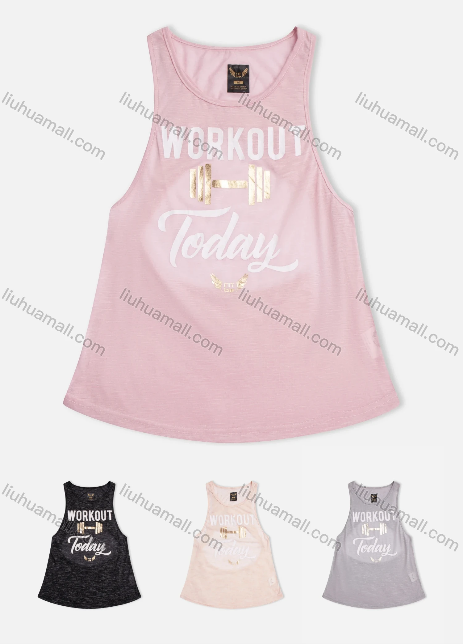 Wholesale Women's Round Neck Slogan Sleeveless Cutout Casual Tank Top - Liuhuamall