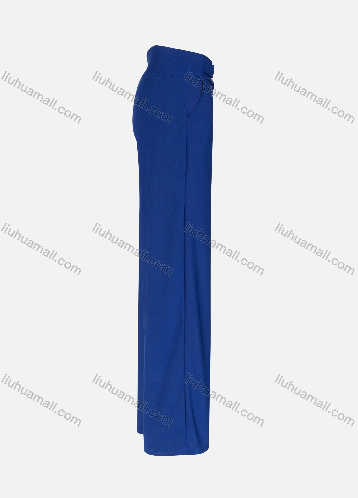 Wholesale Women's Casual Plain High Waist Wide Leg Pants 2949# - Liuhuamall