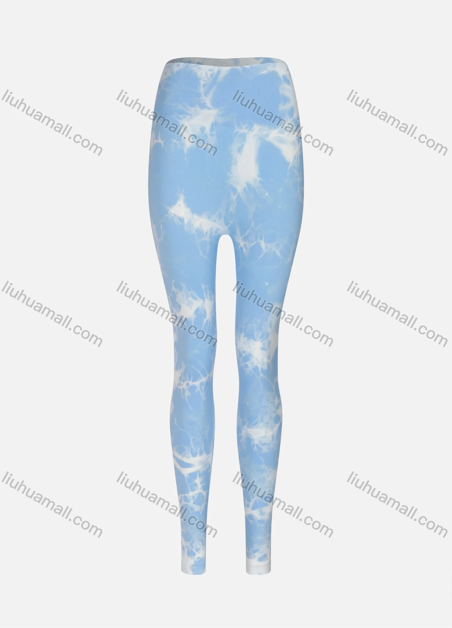 Wholesale Women's Sporty Athletic High Waist Tie Dye Ankle Length Yoga Leggings 2303# - Liuhuamall
