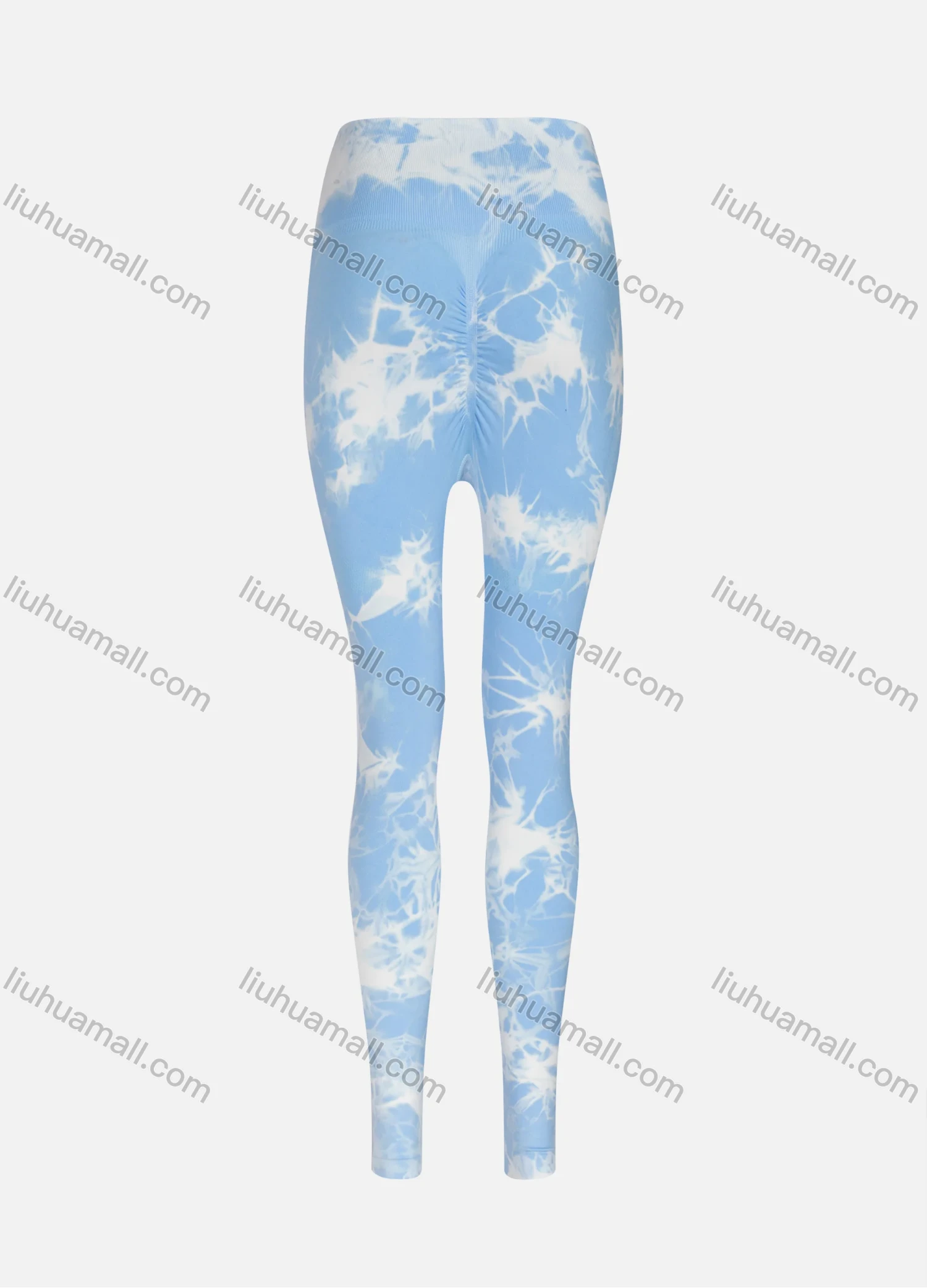 Wholesale Women's Sporty Athletic High Waist Tie Dye Ankle Length Yoga Leggings 2303# - Liuhuamall