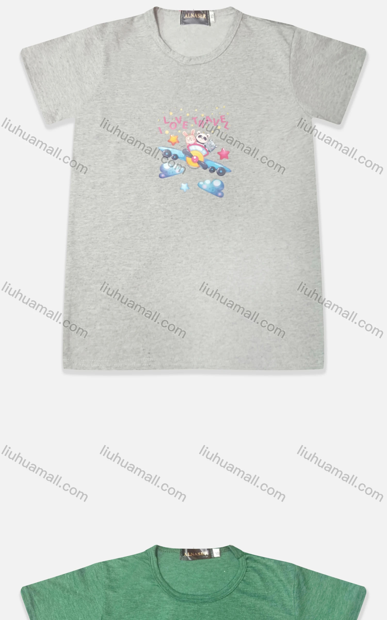 Wholesale Kids' Cute Crew Neck Short Sleeve Cartoon Graphic T-shirt - Liuhuamall