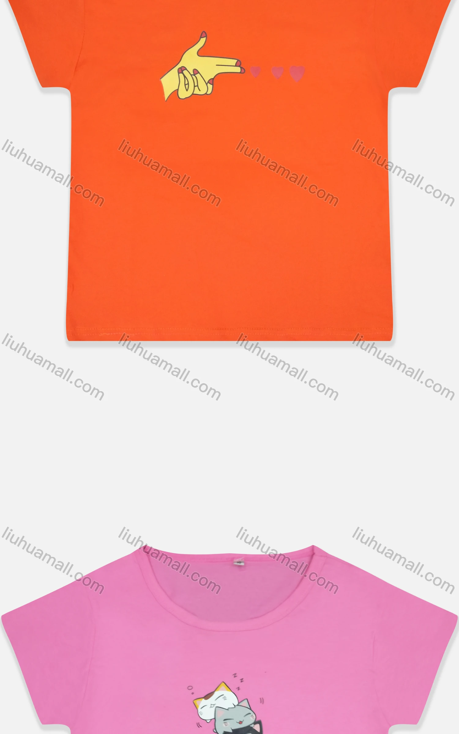 Wholesale Kids' Cute Crew Neck Short Sleeve Cartoon Graphic T-shirt - Liuhuamall