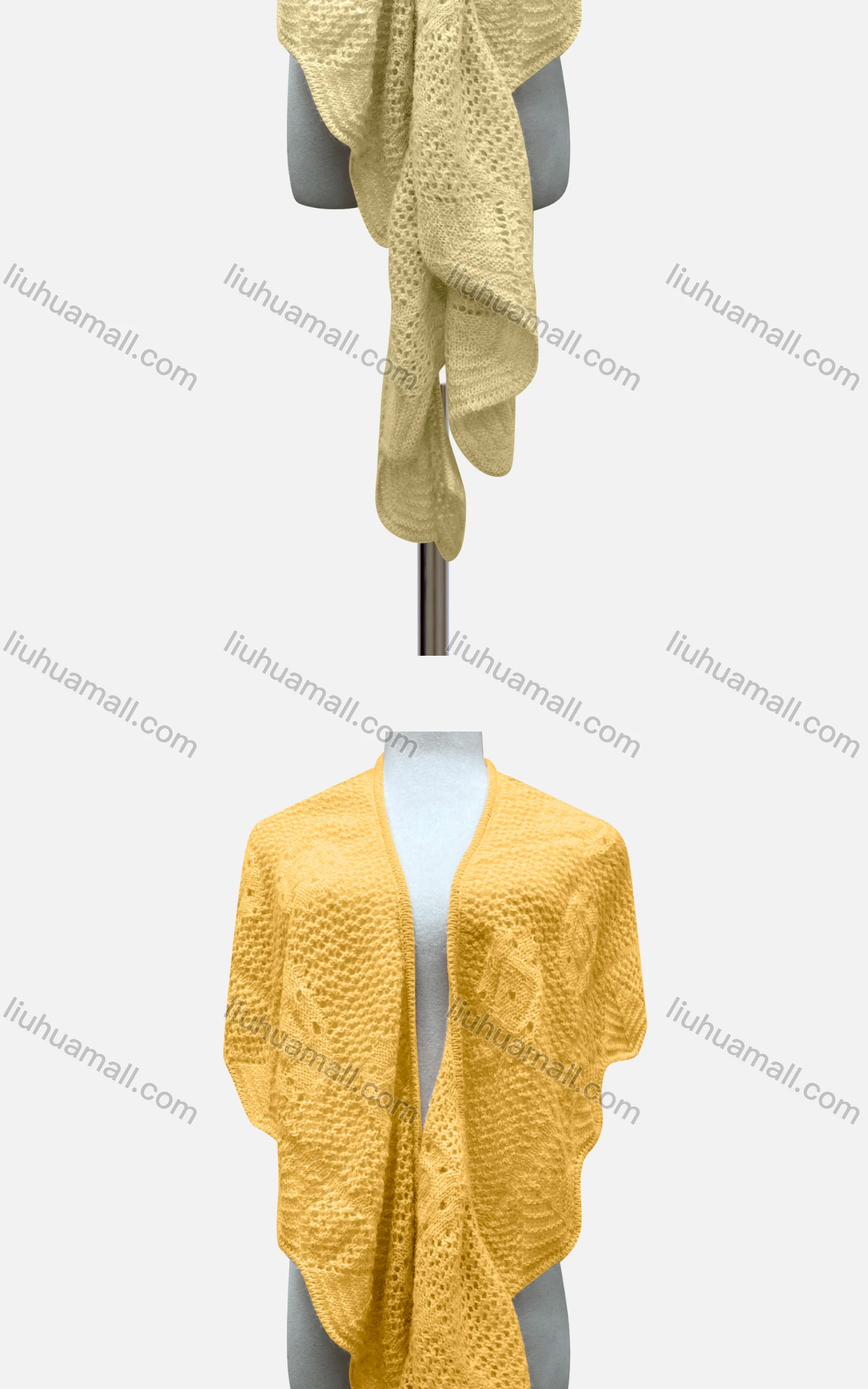 Wholesale Women's Casual Plain Bat Sleeve Crochet Mid Length Shawl A391# - Liuhuamall